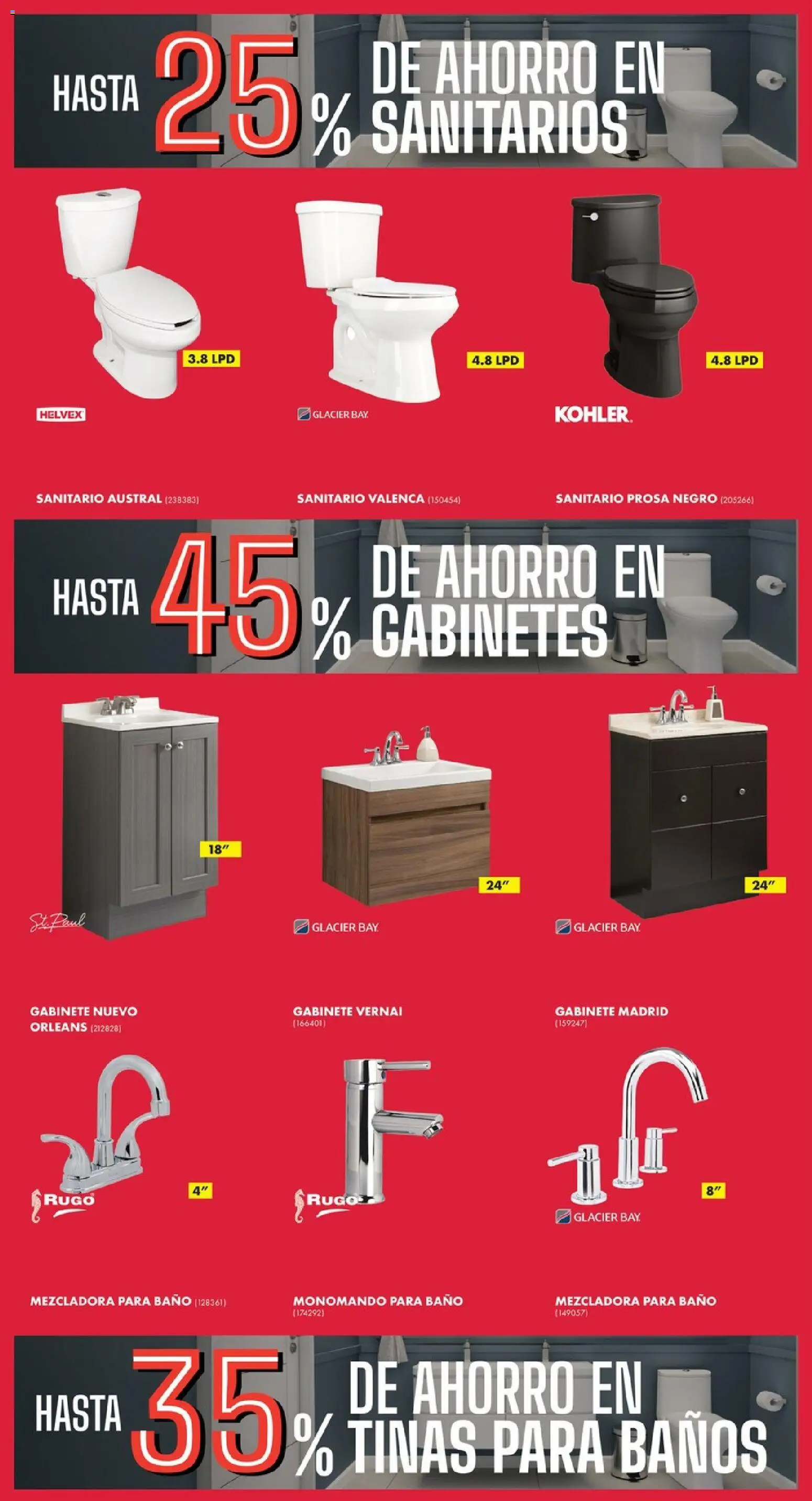 Nuevas ofertas de Home Depot válidas en toda la República Mexicana desde el 01.06.2026. ¡Encuentra las mejores ofertas en Home Depot Cyber Week! | Página: 3 | Productos: Gabinete, Baño