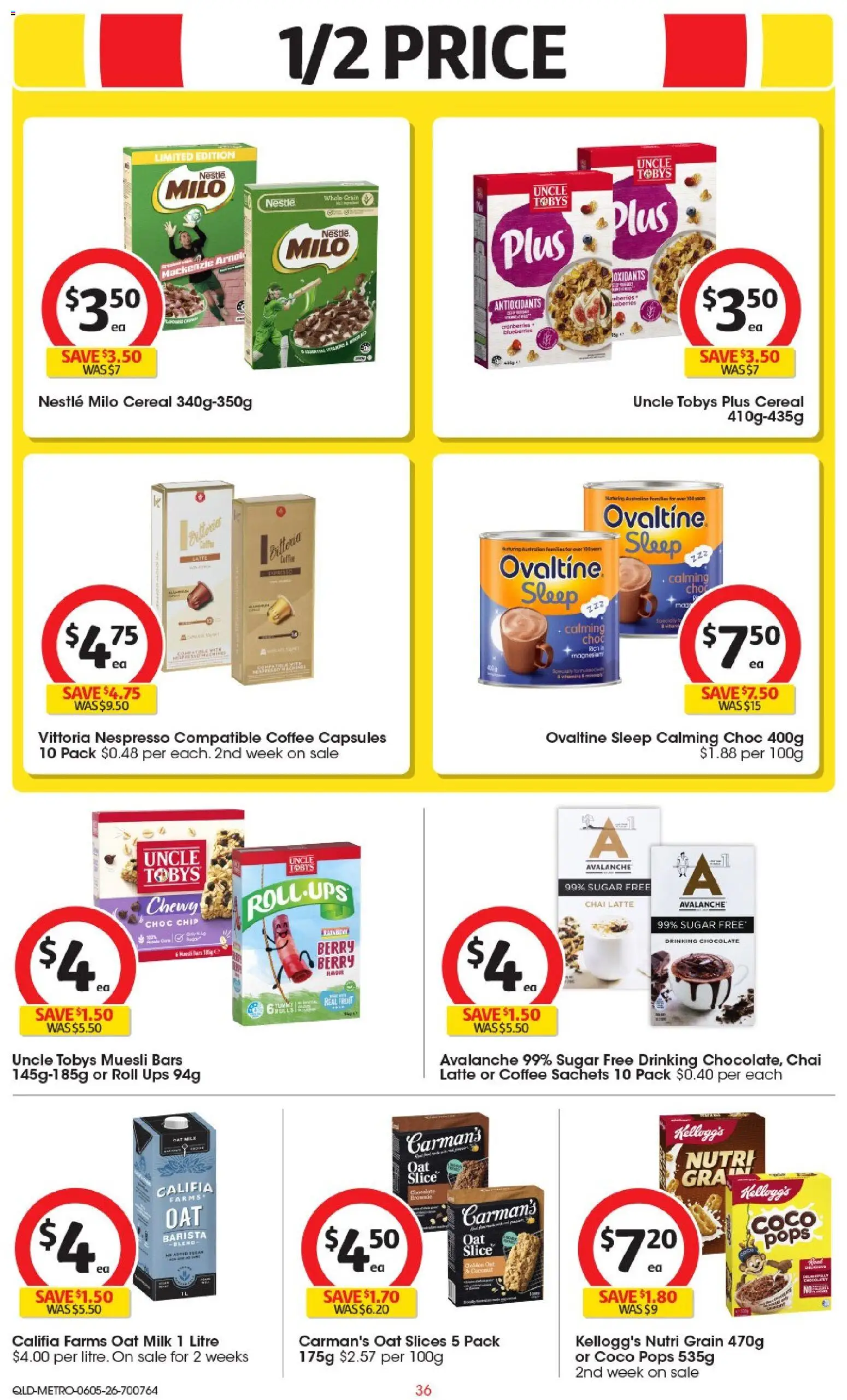 Coles catalogue - valid from 06.05.2026 | Page: 34 | Products: Milk, Cereal, Sugar, UPS