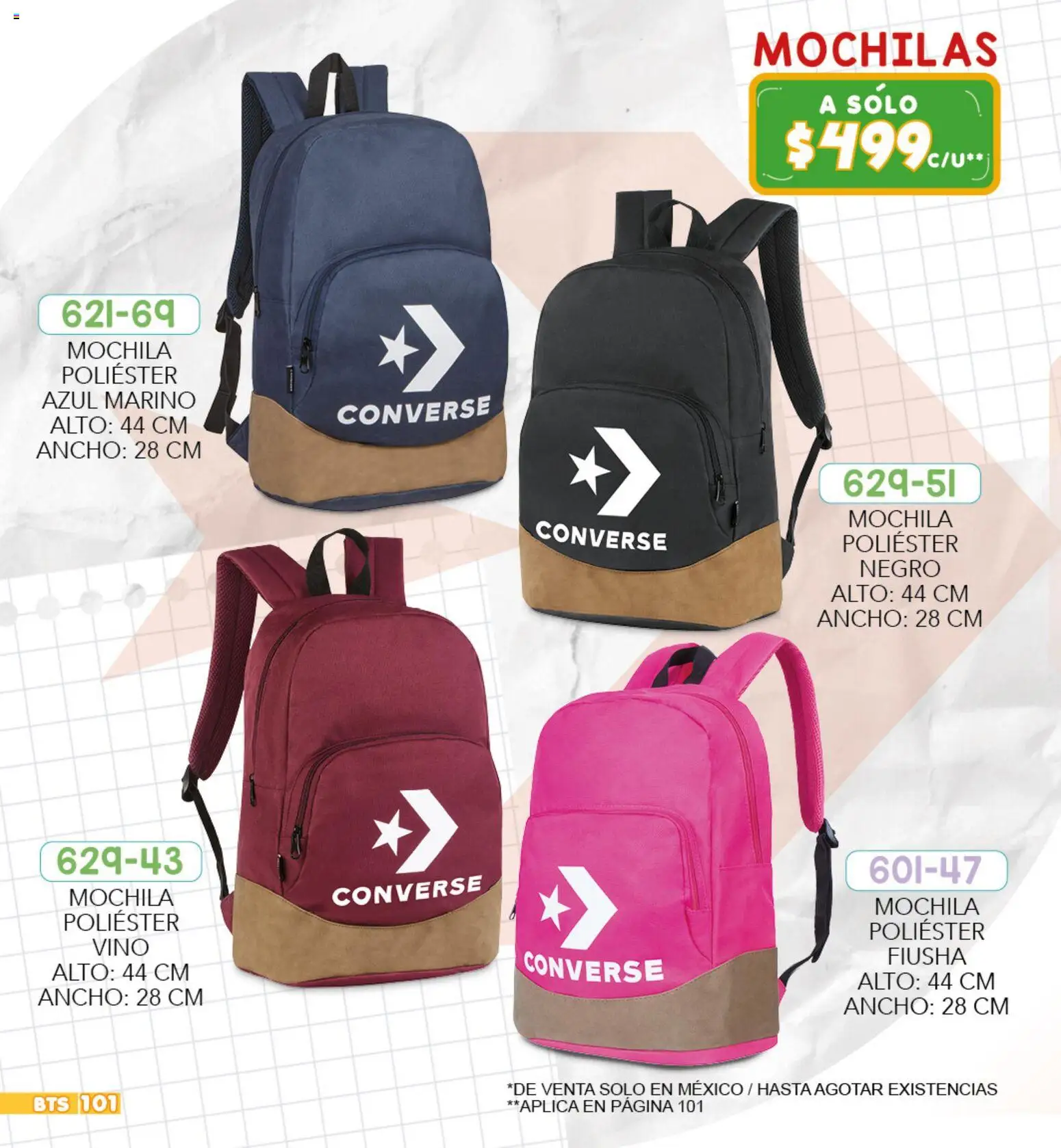 Nuevas ofertas de Cklass válidas en toda la República Mexicana desde el 09.06.2026. ¡Encuentra las mejores ofertas en Cklass catálogo Escolar! | Página: 102 | Productos: Mochila, Vino