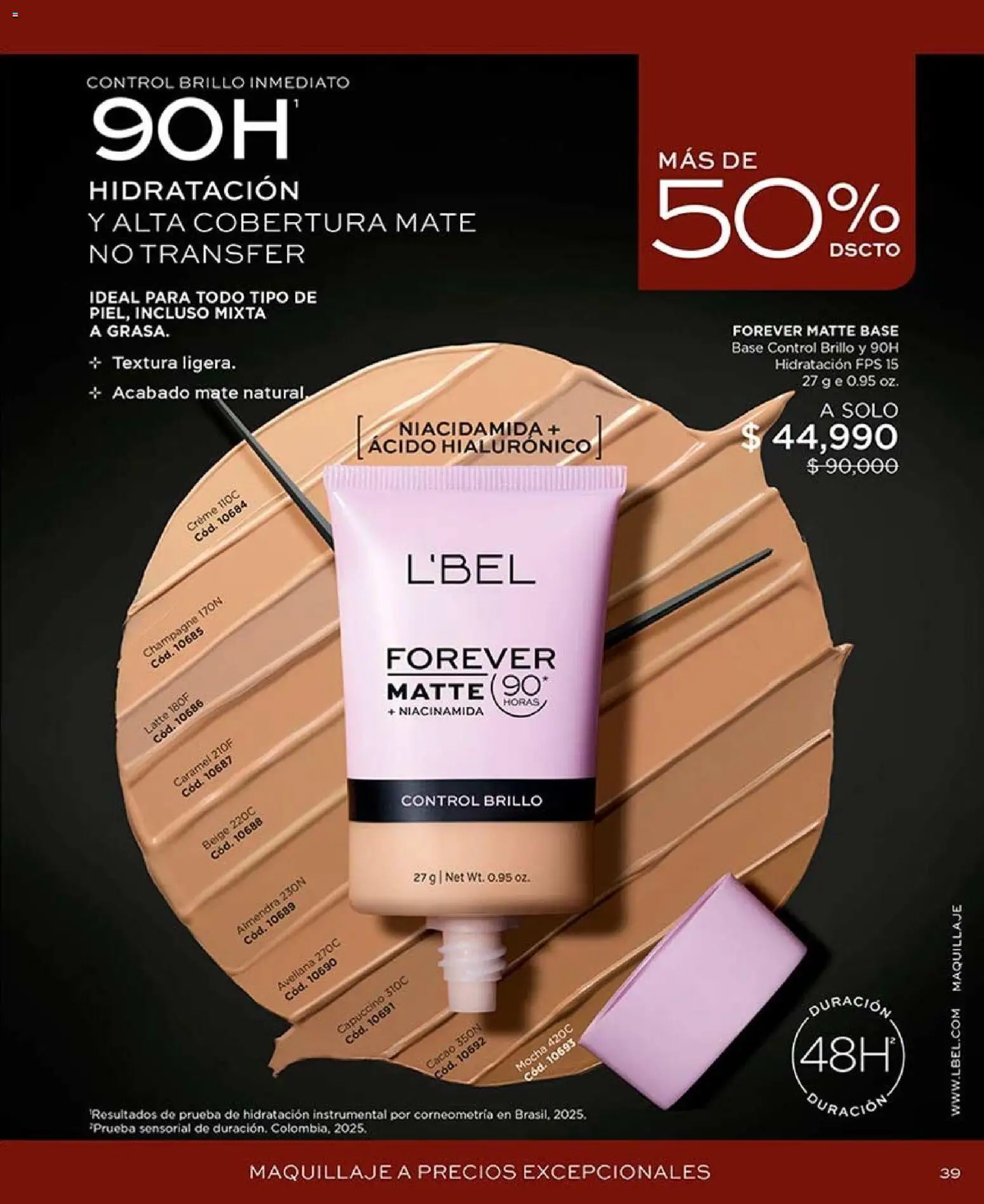 L'Bel revista - valida desde el 07/09/2026 | Página: 39 | Productos: Almendra, Brillo, Maquillaje, Cacao
