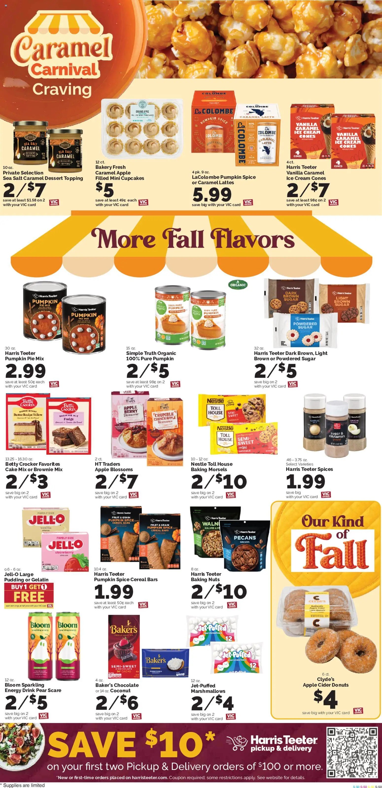 Harris Teeter Weekly Ad - valid from 09/23/2026 | Page: 9 | Products: Nuts, Cake, Pumpkin Pie, Pumpkin