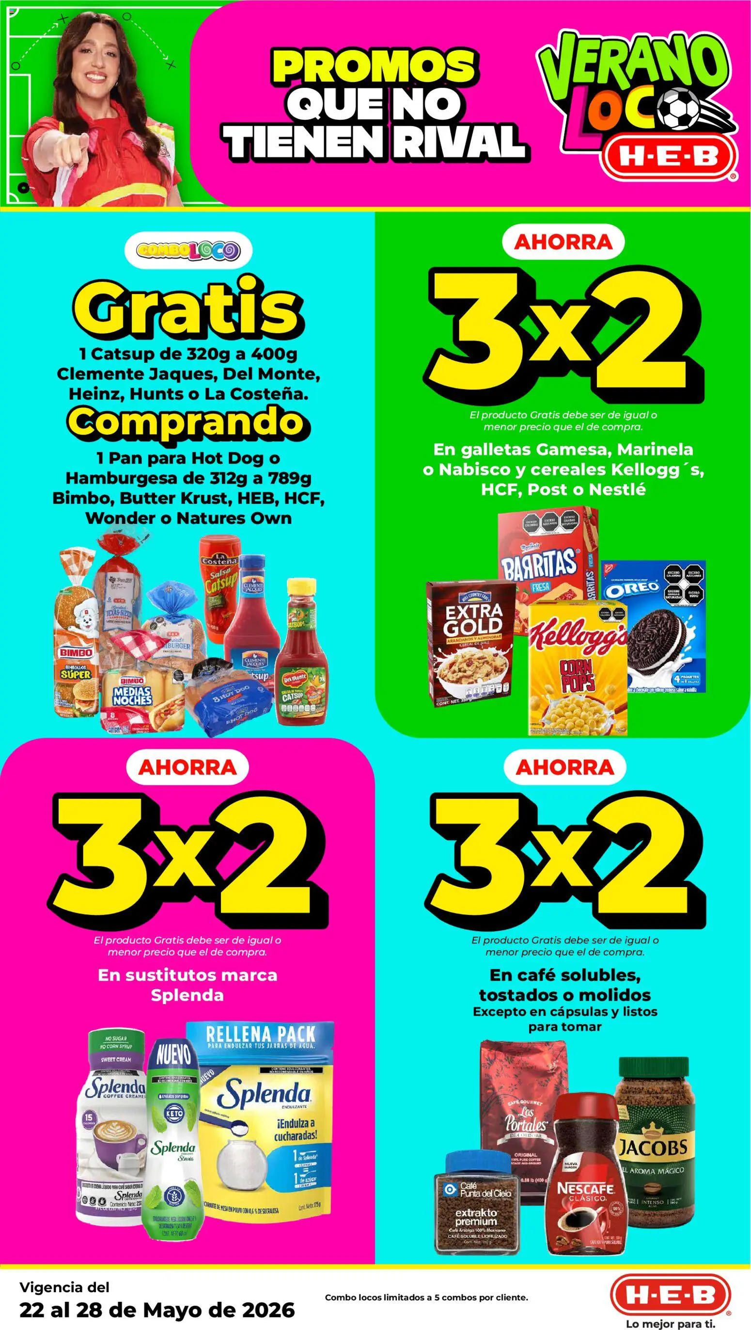 Nuevas ofertas de H-E-B válidas en toda la República Mexicana desde el 21.05.2026. ¡Encuentra las mejores ofertas en H-E-B folleto! | Página: 4 | Productos: Almendras, Huevo, Cereales, Mesa