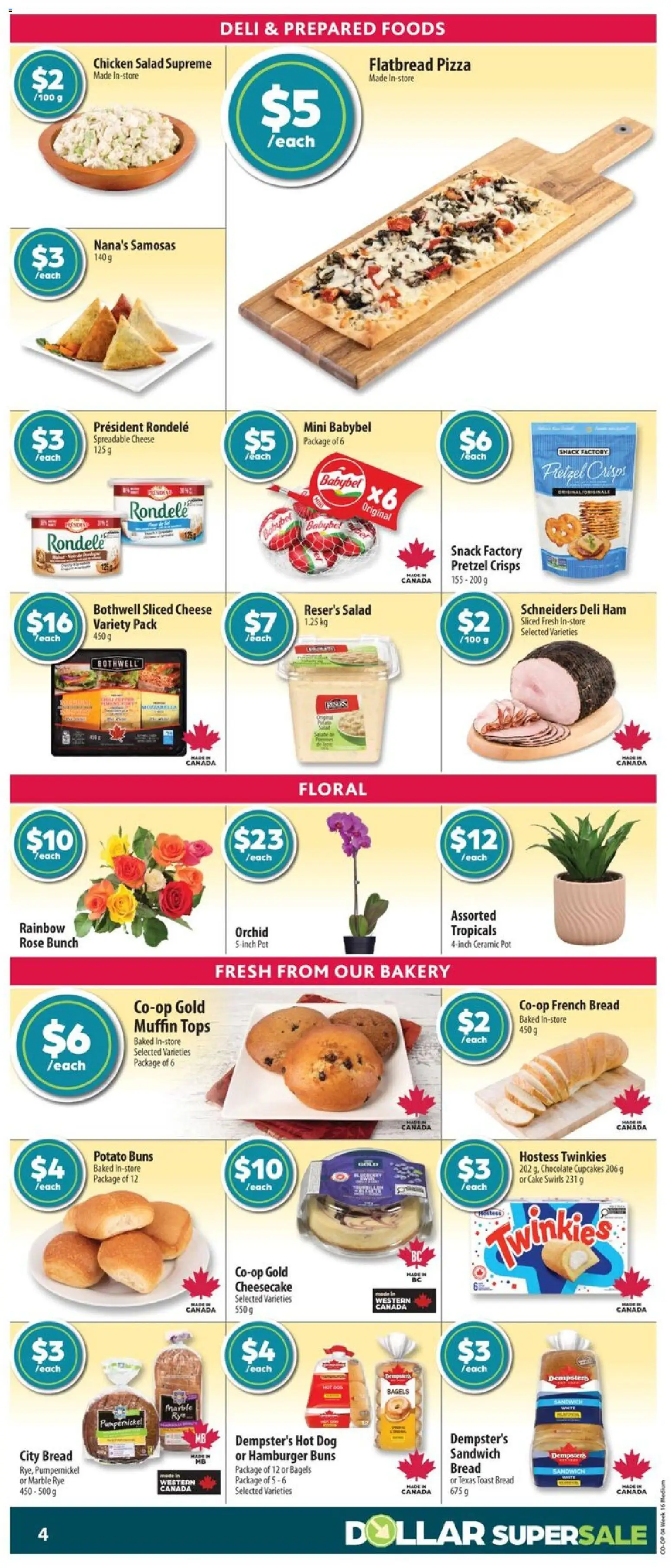 Co-op Food flyer valid from 16.04.2026 | Page: 8 | Products: Salad, Bread, Pizza, Chicken