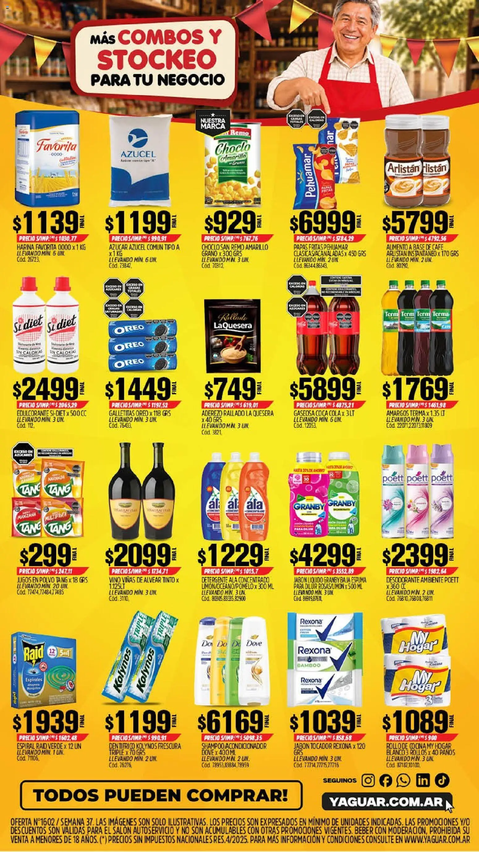 Yaguar - Oferta Semanal Neuquen │ válido desde el 07/09/2026 | Página: 2 | Productos: Galletitas, Polvo, Desodorante, Papas fritas