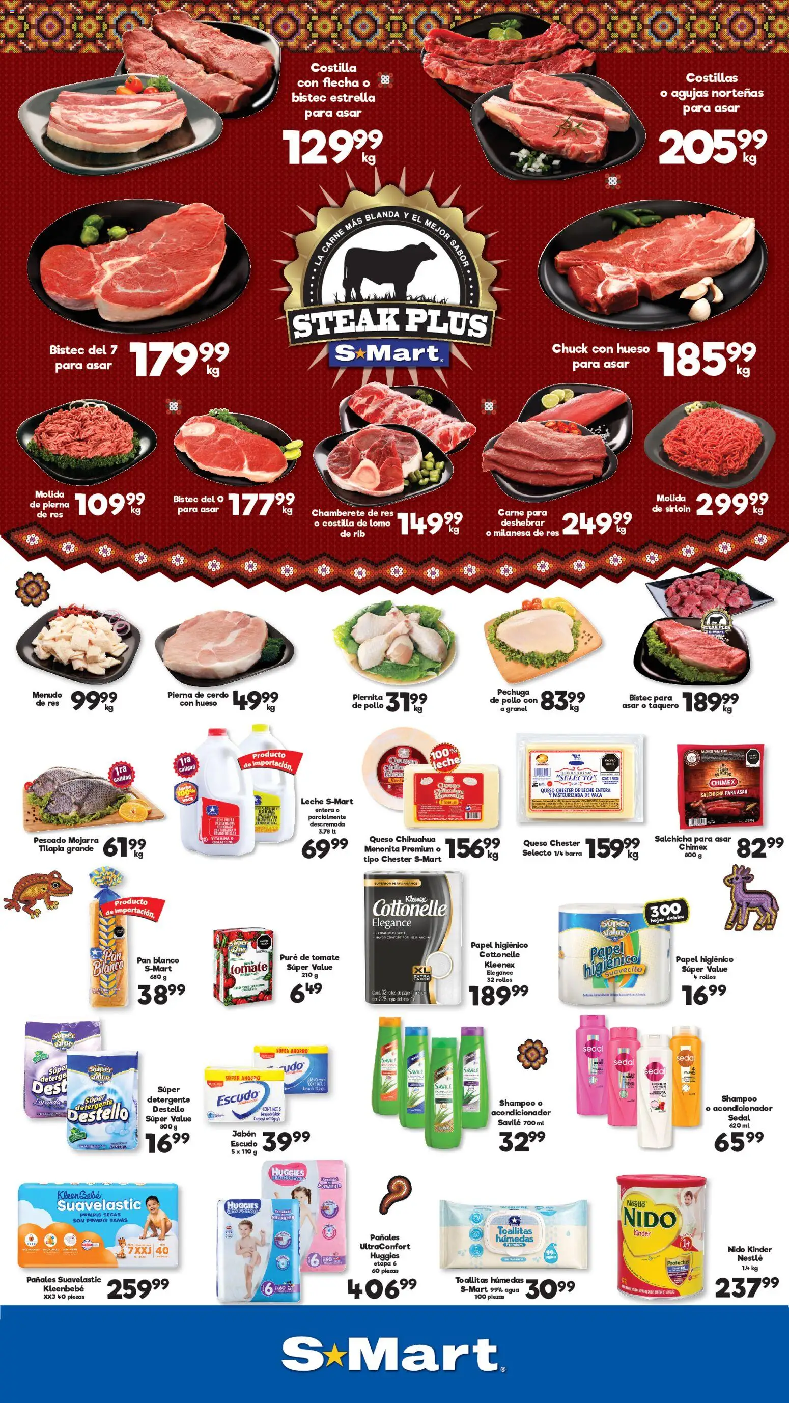 Nuevas ofertas de S-Mart válidas en toda la República Mexicana desde el 25/09/2026. ¡Encuentra las mejores ofertas en S-Mart folleto Reynosa! | Página: 1 | Productos: Pierna de cerdo, Barra, Acondicionador, Jabón