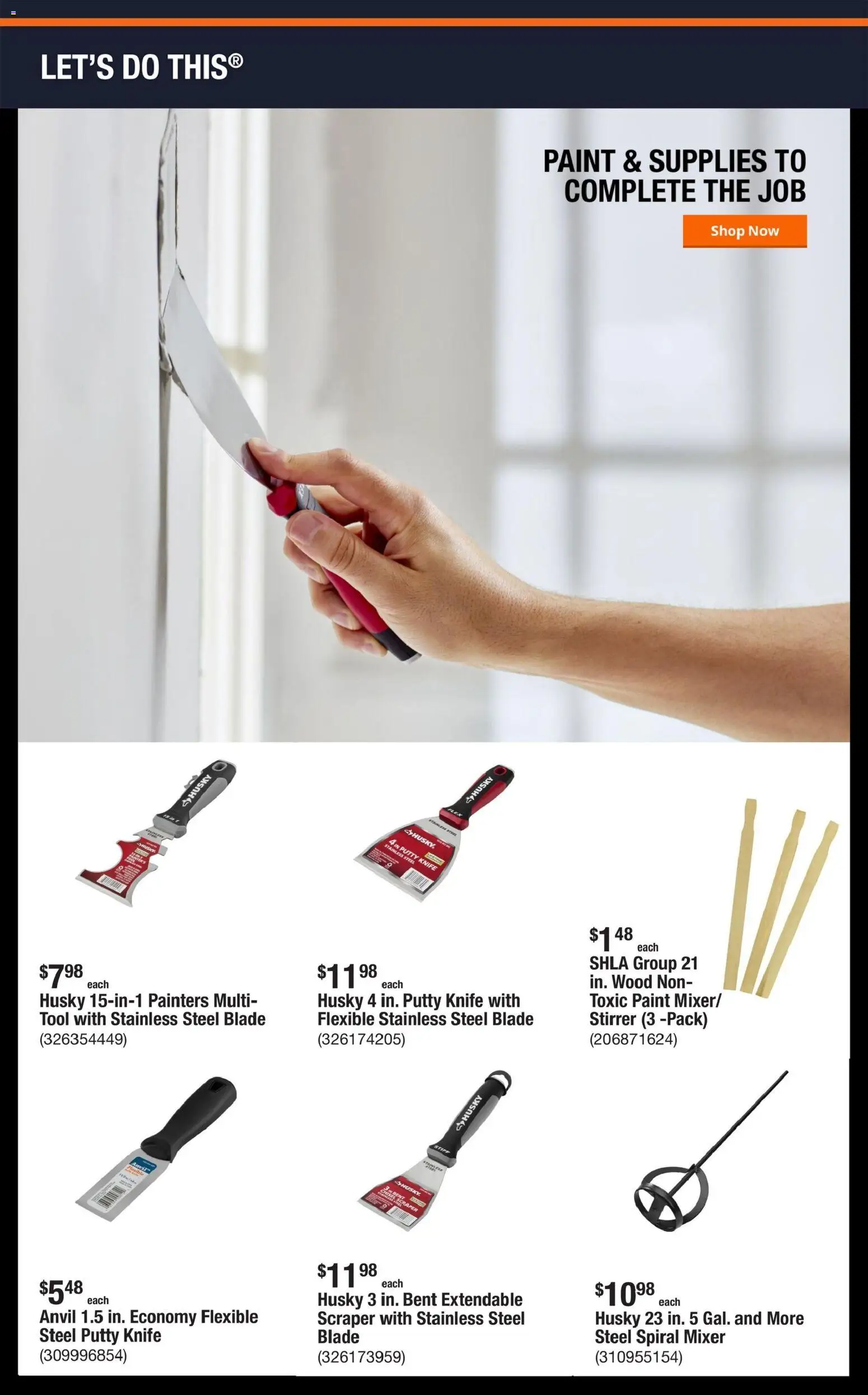 Home Depot Shop Pro Ad - PA - valid from 09.03.2026 | Page: 3 | Products: Chisel, Mixer