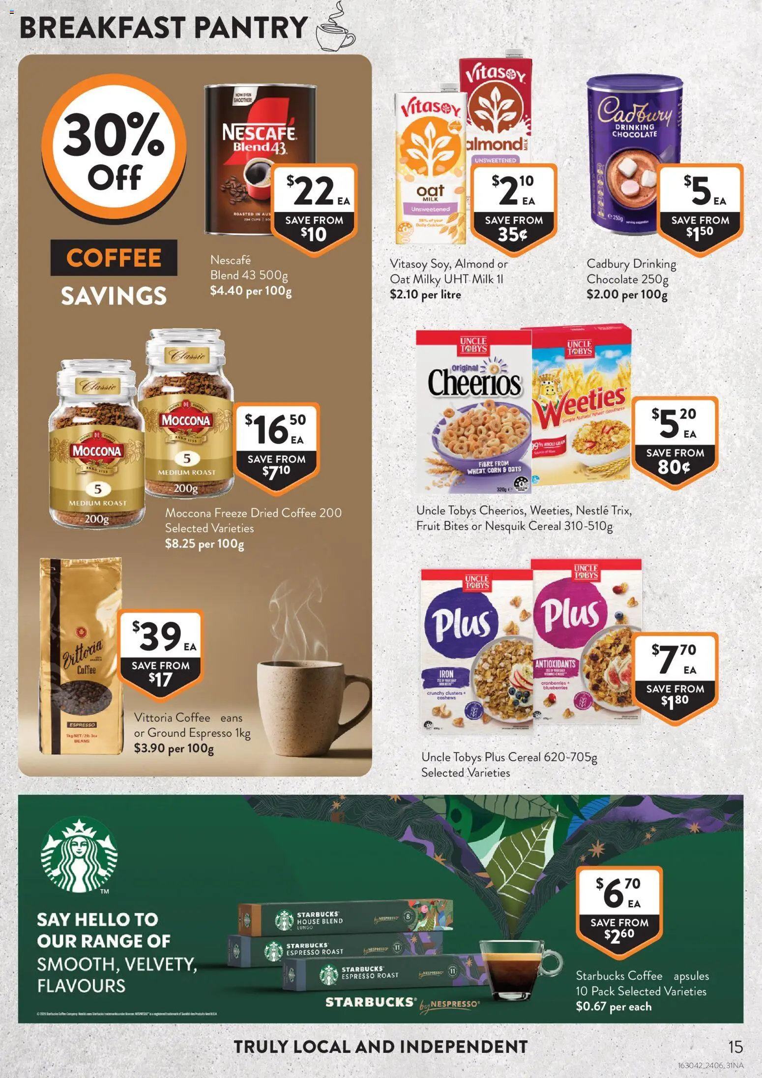 Foodworks catalogue - valid from 24/06/2026 | Page: 15 | Products: Cups, Coffee, Cereal, Iron