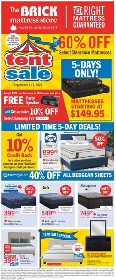 Preview of The Brick - Brick Mattress Store from shop The Brick valid from Sep 3, 2026