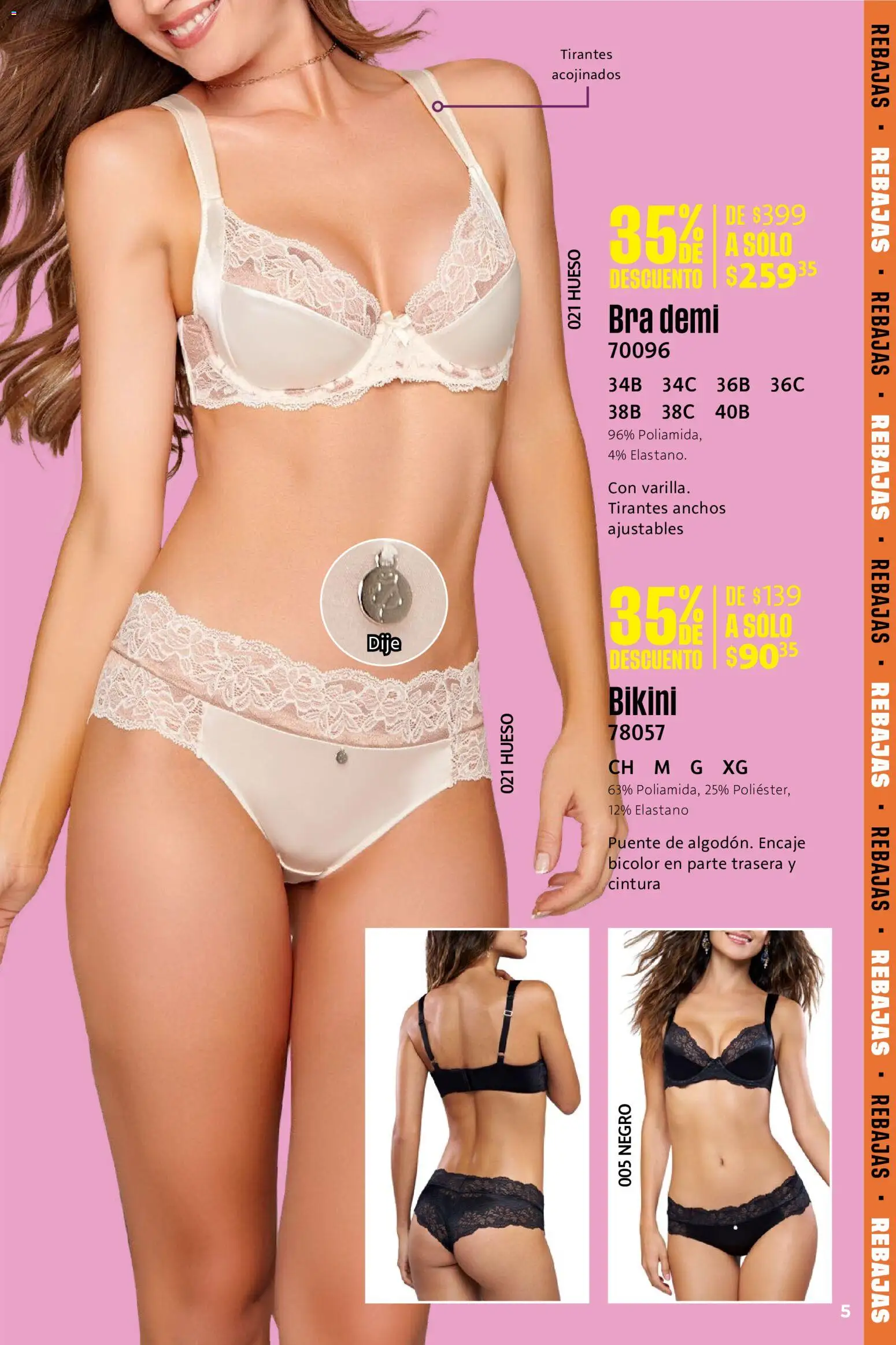 Nuevas ofertas de Ilusión válidas en toda la República Mexicana desde el 01.06.2026. ¡Encuentra las mejores ofertas en Ilusión catálogo Rebajas de Verano! | Página: 5 | Productos: Tirantes, Bikini, Dije