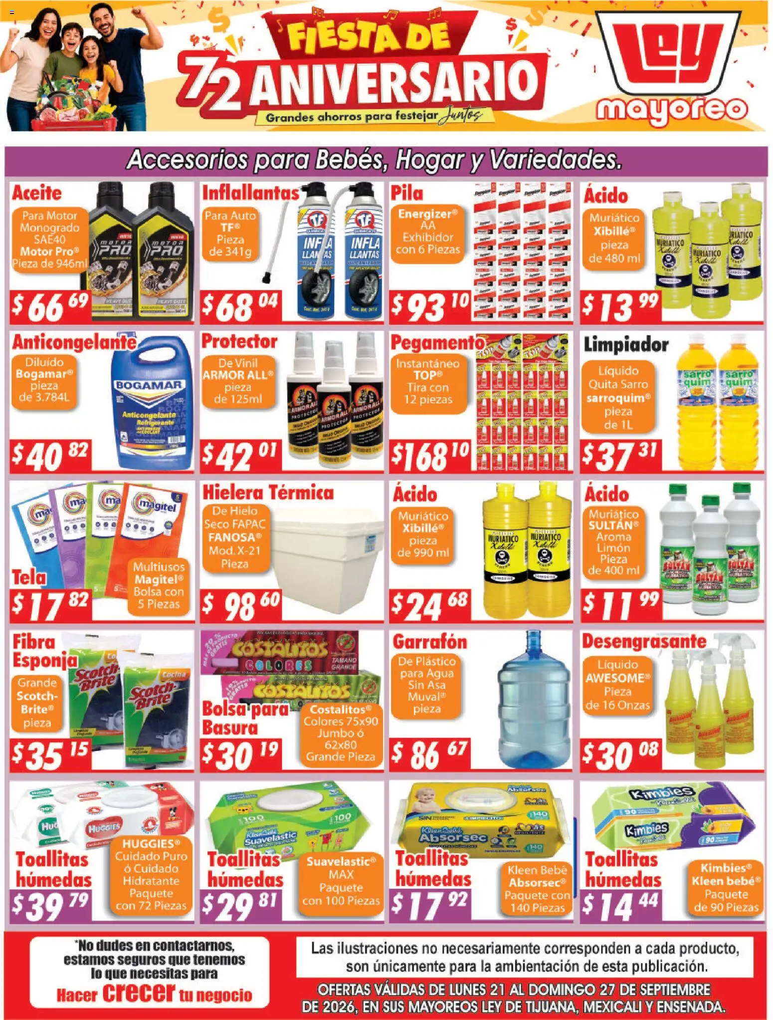 Nuevas ofertas de Casa Ley válidas en toda la República Mexicana desde el 21/09/2026. ¡Encuentra las mejores ofertas en Casa Ley folleto Frontera! | Página: 3 | Productos: Bolsa, Esponja, Toallitas húmedas, Limpiador