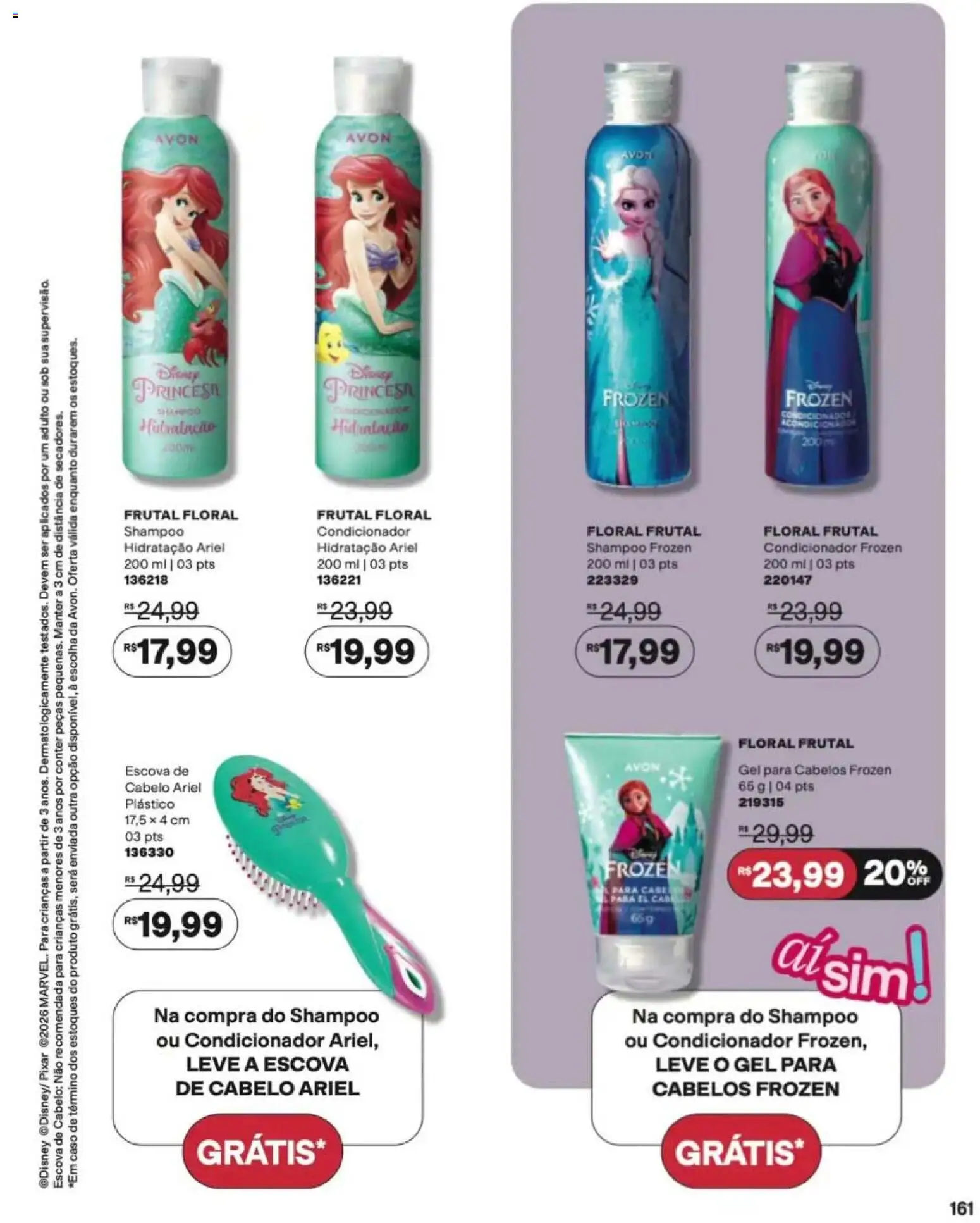 Avon Folheto - válido de 12/10/2026 | Página: 163 | Produtos: Shampoo, Condicionador, Escova, Escova de cabelo