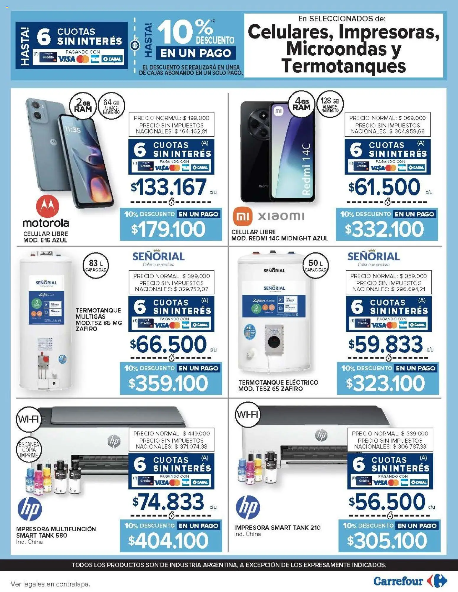 Carrefour ofertas │ válido desde el 09.06.2026 | Página: 36 | Productos: Impresora, Microondas, Termotanque