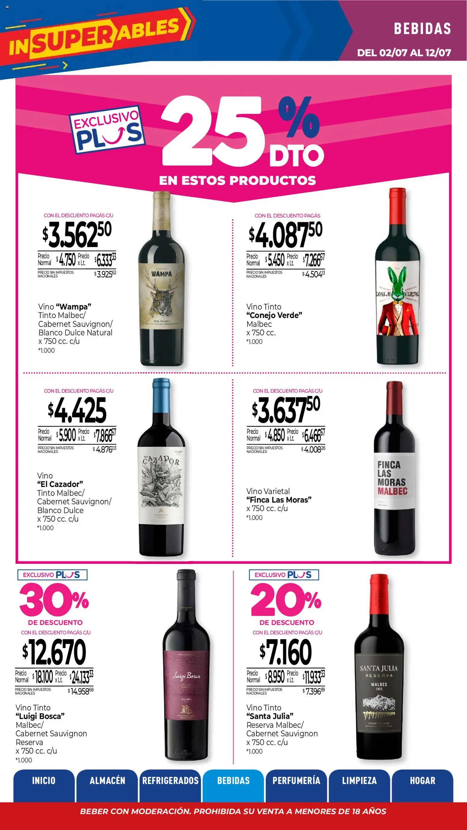 La Anonima catálogo │ válido desde el 02/07/2026 | Página: 28 | Productos: Vino