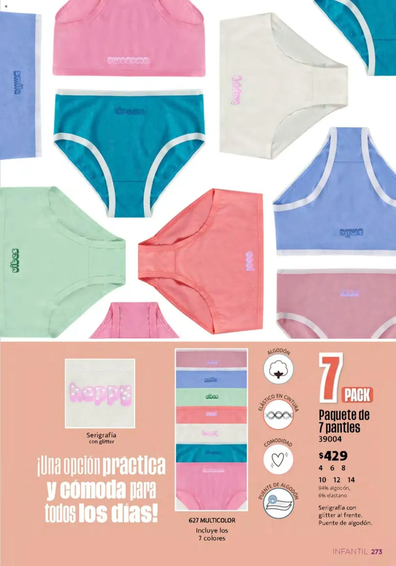Nuevas ofertas de Ilusión válidas en toda la República Mexicana desde el 01/10/2026. ¡Encuentra las mejores ofertas en Ilusión catálogo Invierno! | Página: 275 | Productos: Cómoda, Glitter, Algodón