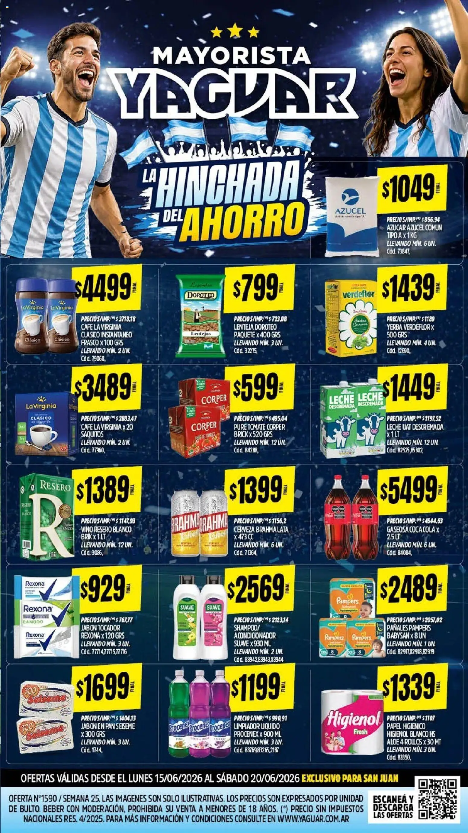 Yaguar - Oferta Semanal San Juan │ válido desde el 15.06.2026 | Página: 2 | Productos: Lentejas, Leche, Pan, Café