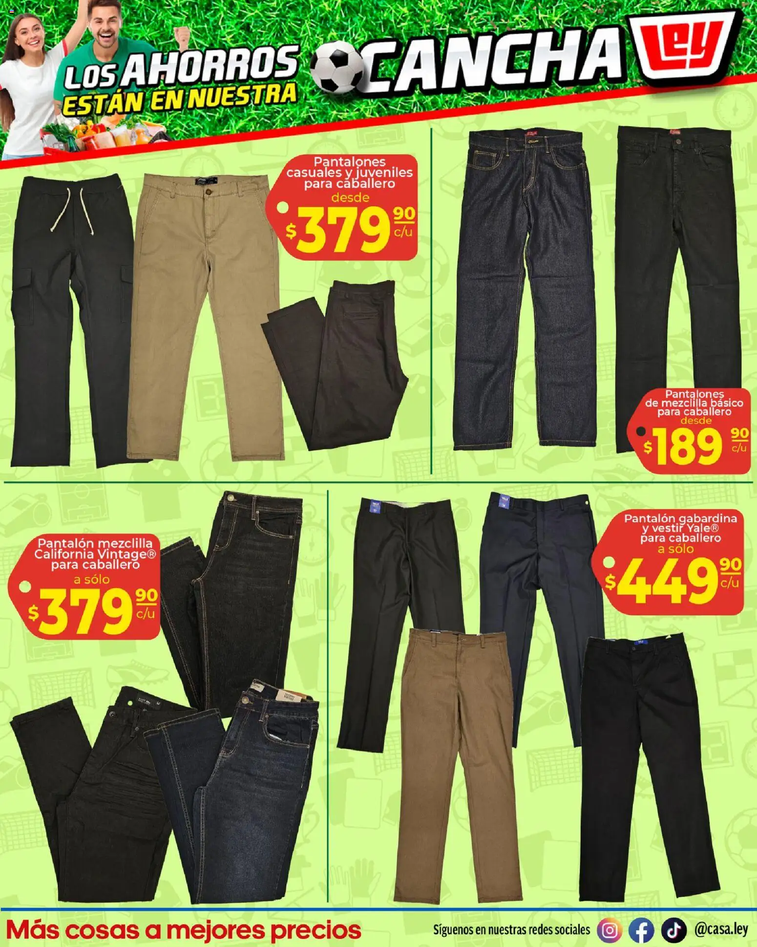 Nuevas ofertas de Casa Ley válidas en toda la República Mexicana desde el 11.06.2026. ¡Encuentra las mejores ofertas en Casa Ley folleto Día del Padre con Con Mundial 2026! | Página: 5 | Productos: Pantalones, Pantalones de mezclilla