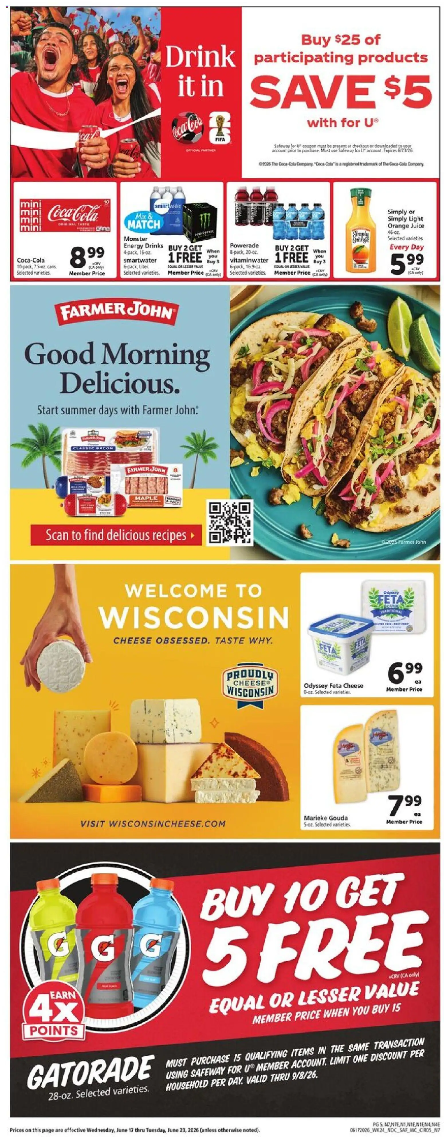 Safeway Weekly Ad - valid from 17.06.2026 | Page: 5 | Products: Cheese, Juice