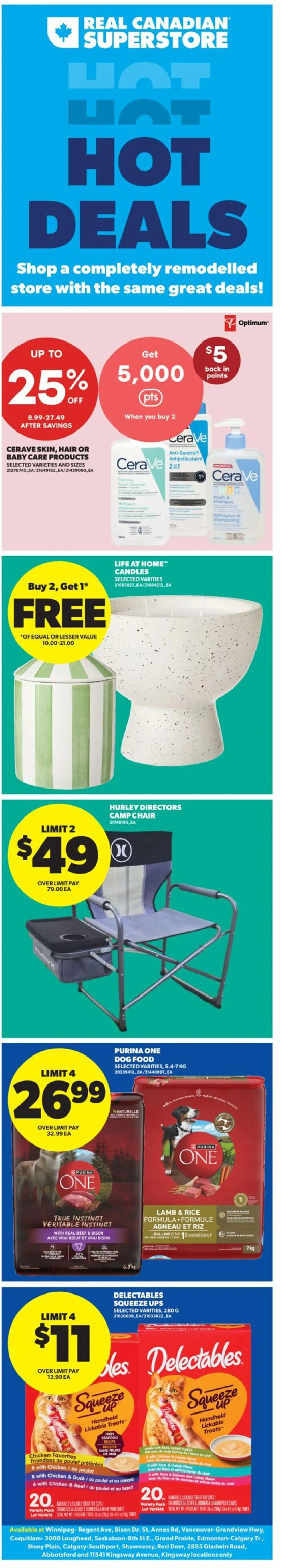Real Canadian Superstore flyer valid from 11.06.2026 | Page: 1 | Products: Rice, Flakes, Chair, Chicken