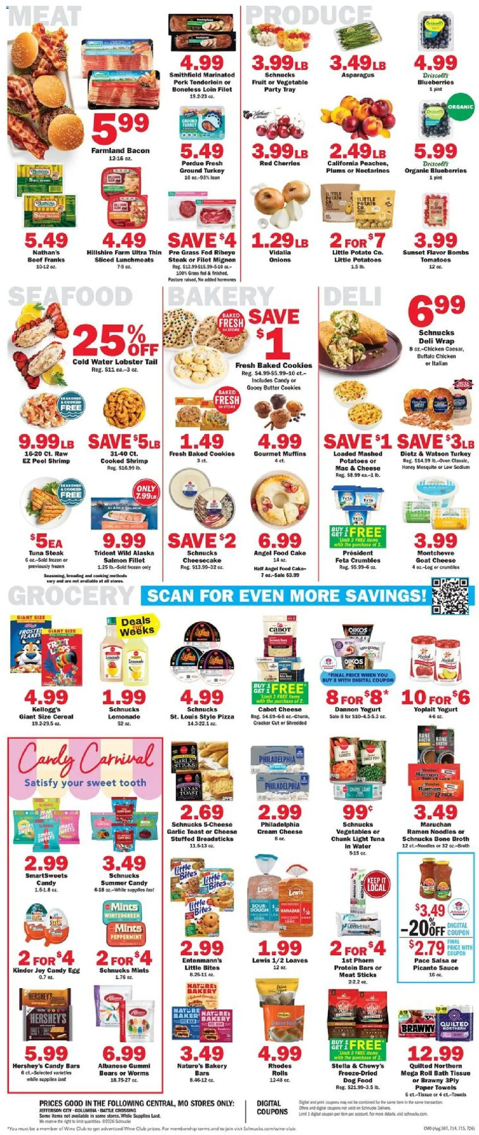 Schnucks Weekly Ad - valid from 17.06.2026 | Page: 4 | Products: Asparagus, Pork, Potatoes, Garlic