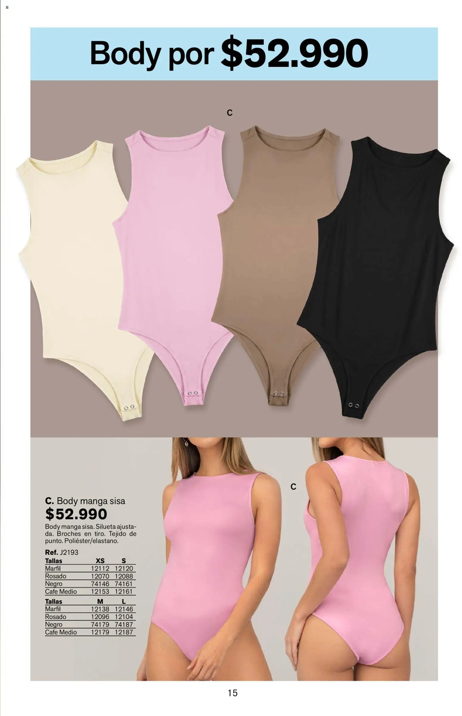 Leonisa revista - valida desde el 15/07/2026 | Página: 15 | Productos: Body, Café