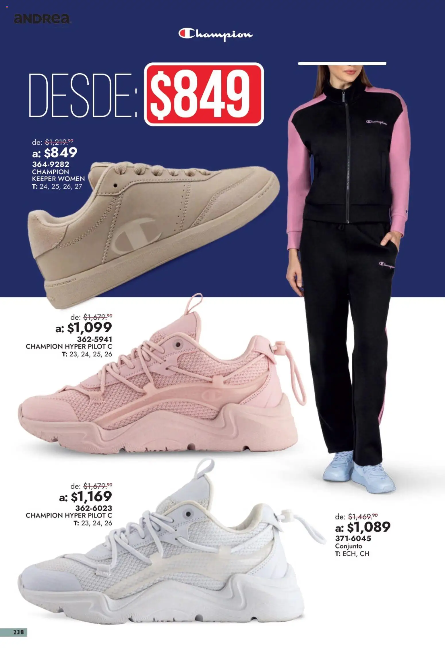 Nuevas ofertas de Andrea válidas en toda la República Mexicana desde el 13/09/2026. ¡Encuentra las mejores ofertas en Andrea catálogo Outlet! | Página: 238 | Productos: Conjunto