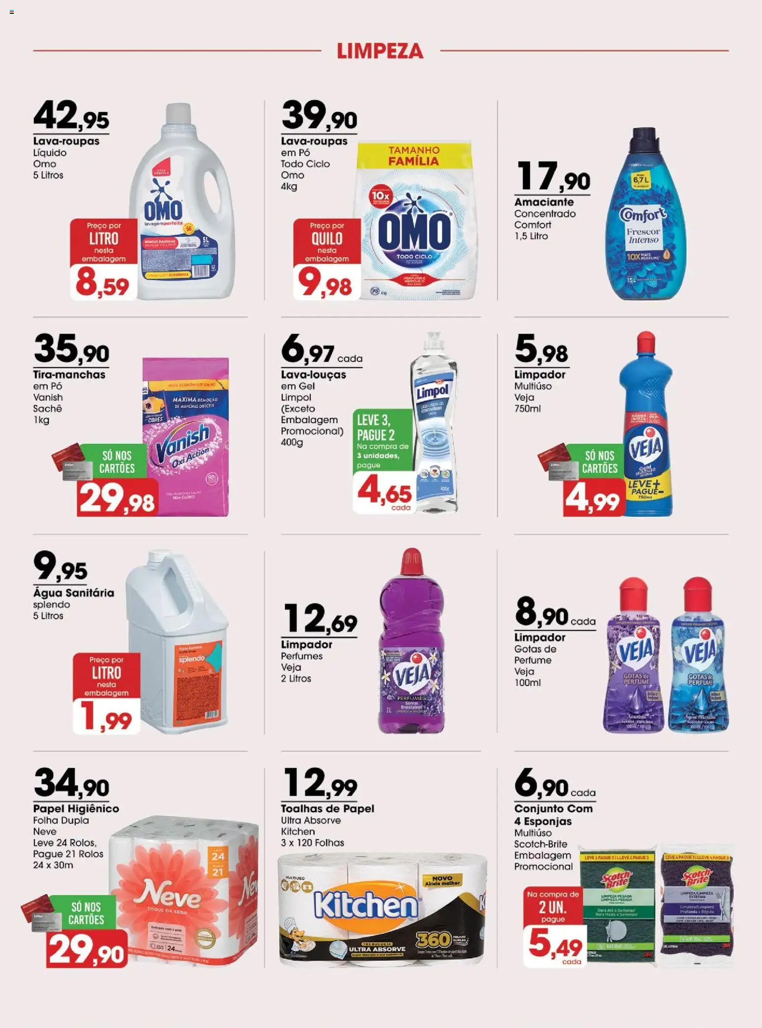 Zaffari Folheto - válido de 29/09/2026 | Página: 12 | Produtos: Pó, Toalhas de papel, Água, Vanish