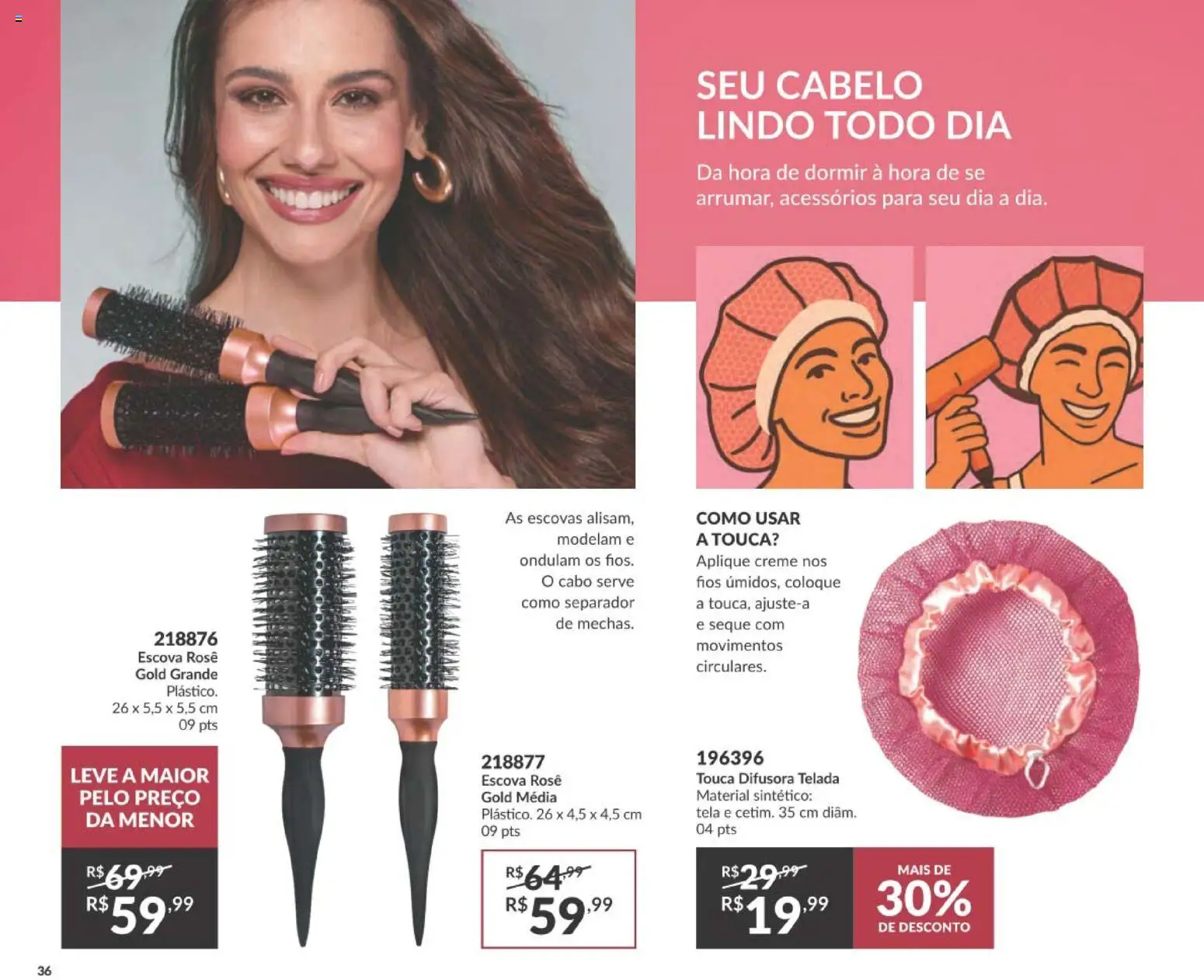 Avon Folheto - válido de 29/06/2026 | Página: 44 | Produtos: Touca, Tela, Creme, Cabo