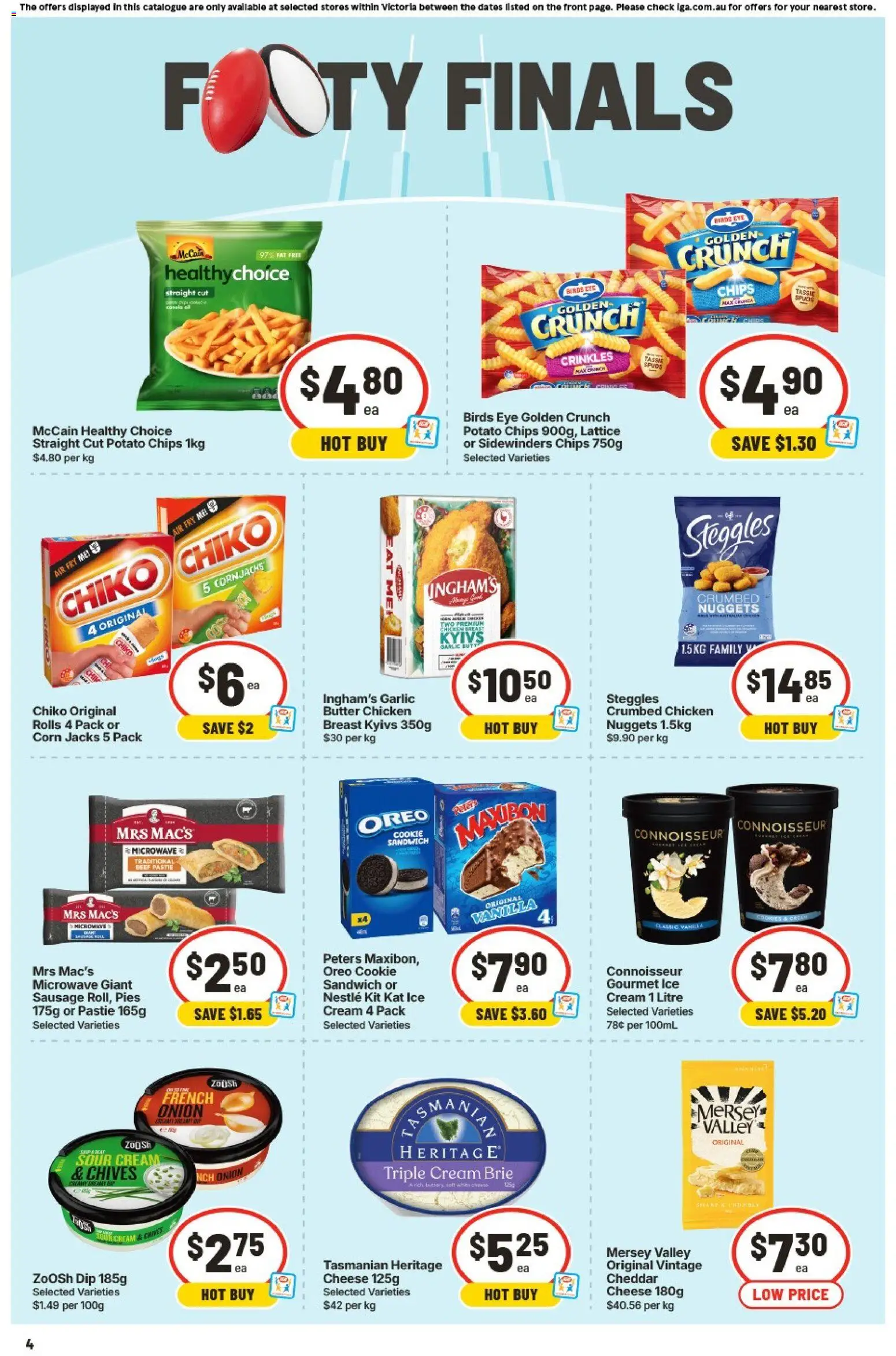 IGA catalogue - valid from 16/09/2026 | Page: 5 | Products: Corn, Sour cream, Pies, Onion