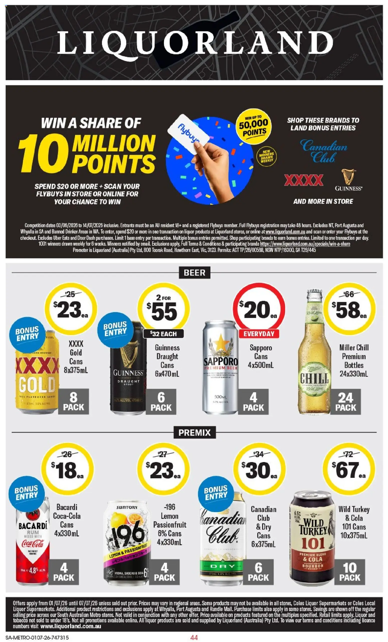 Coles catalogue - valid from 01/07/2026 | Page: 44 | Products: Door, Bourbon, Coca Cola, Lemon