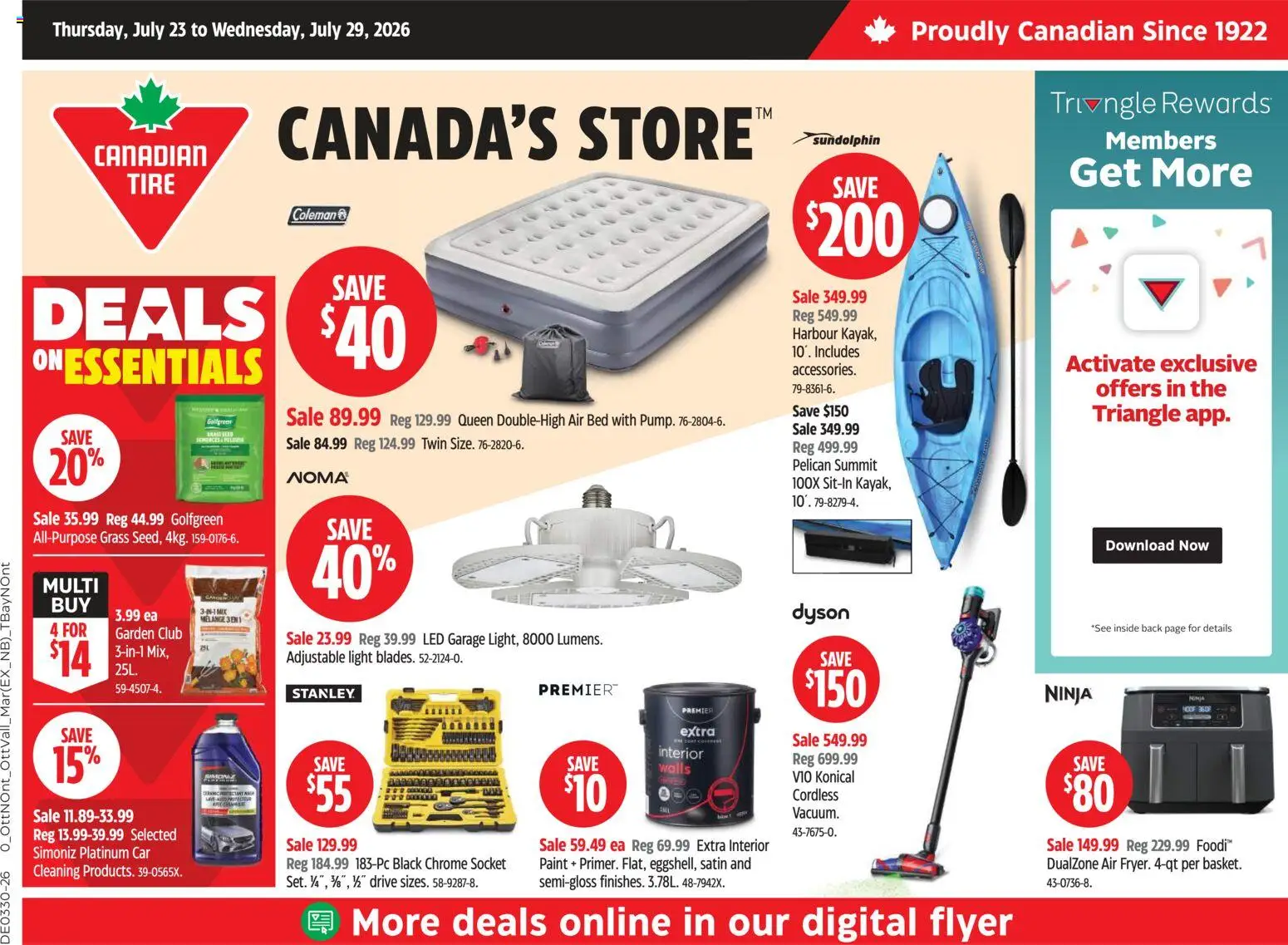 Canadian Tire flyer from Jul 23, 2026 > online preview catalogue cover