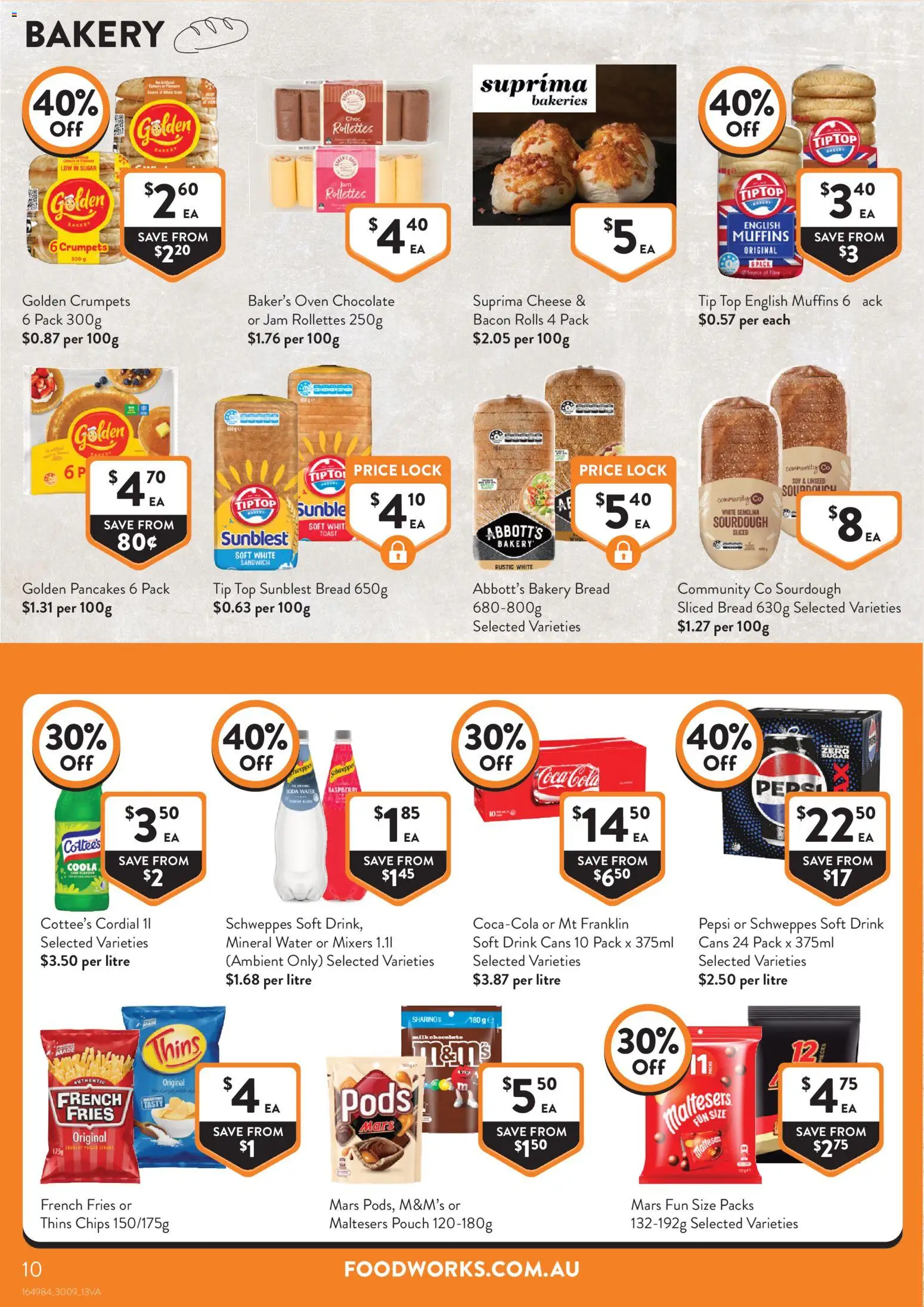 Foodworks catalogue - valid from 30/09/2026 | Page: 10 | Products: Bacon, Cheese, Bread, Coca Cola