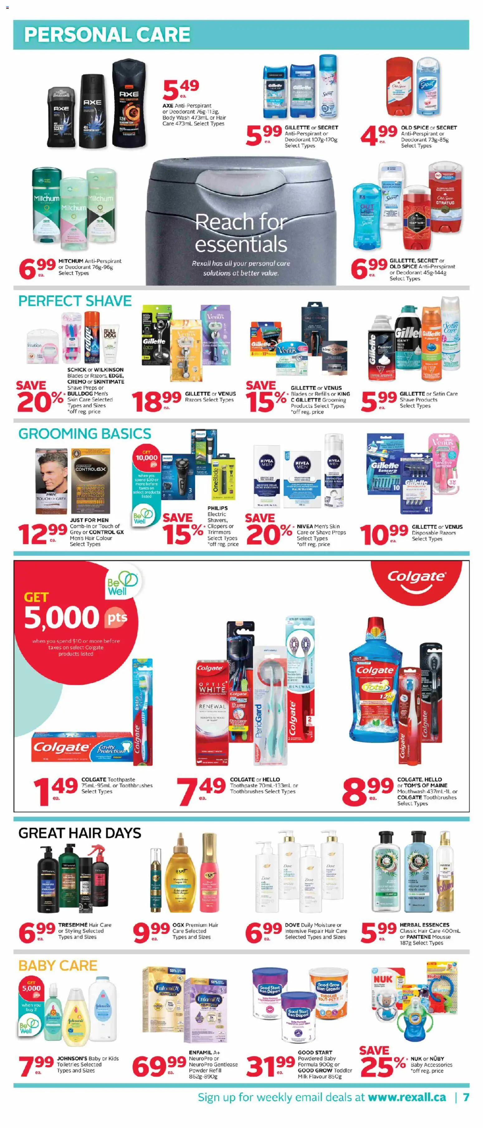 Rexall flyer valid from 22.05.2026 | Page: 16 | Products: Antiperspirant, Toothpaste, Mouthwash, Milk