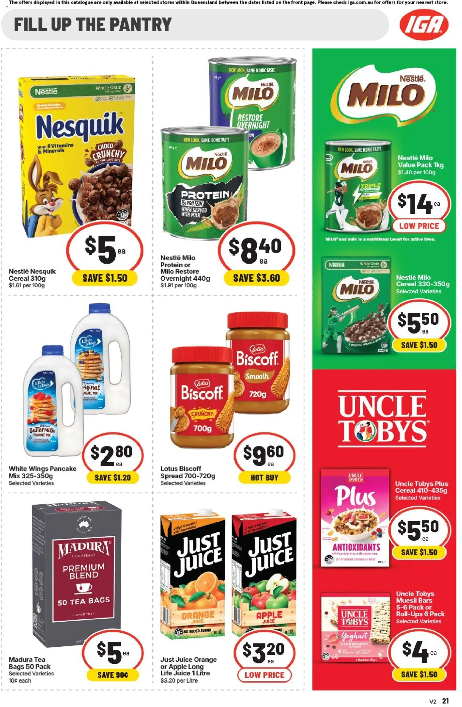 IGA catalogue - valid from 30/09/2026 | Page: 26 | Products: Yoghurt, Tea, Cereal, Sugar