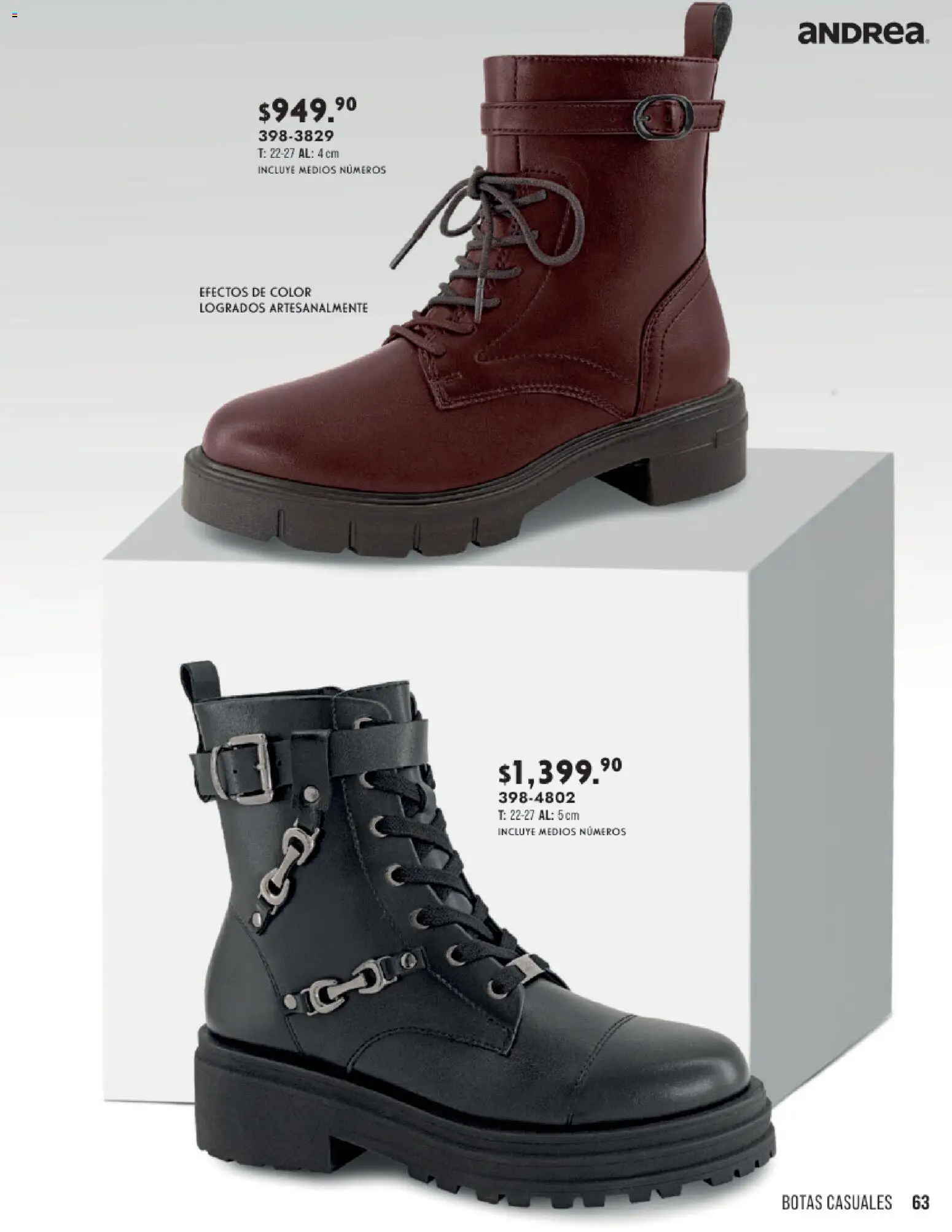 Nuevas ofertas de Andrea válidas en toda la República Mexicana desde el 23/08/2026. ¡Encuentra las mejores ofertas en Andrea catálogo Otoño Invierno! | Página: 63