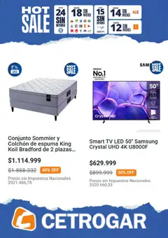Vista previa Cetrogar - Hot Sale válido desde el 11.05.2026 | Página: 4 | Productos: Conjunto, Colchón, Espuma