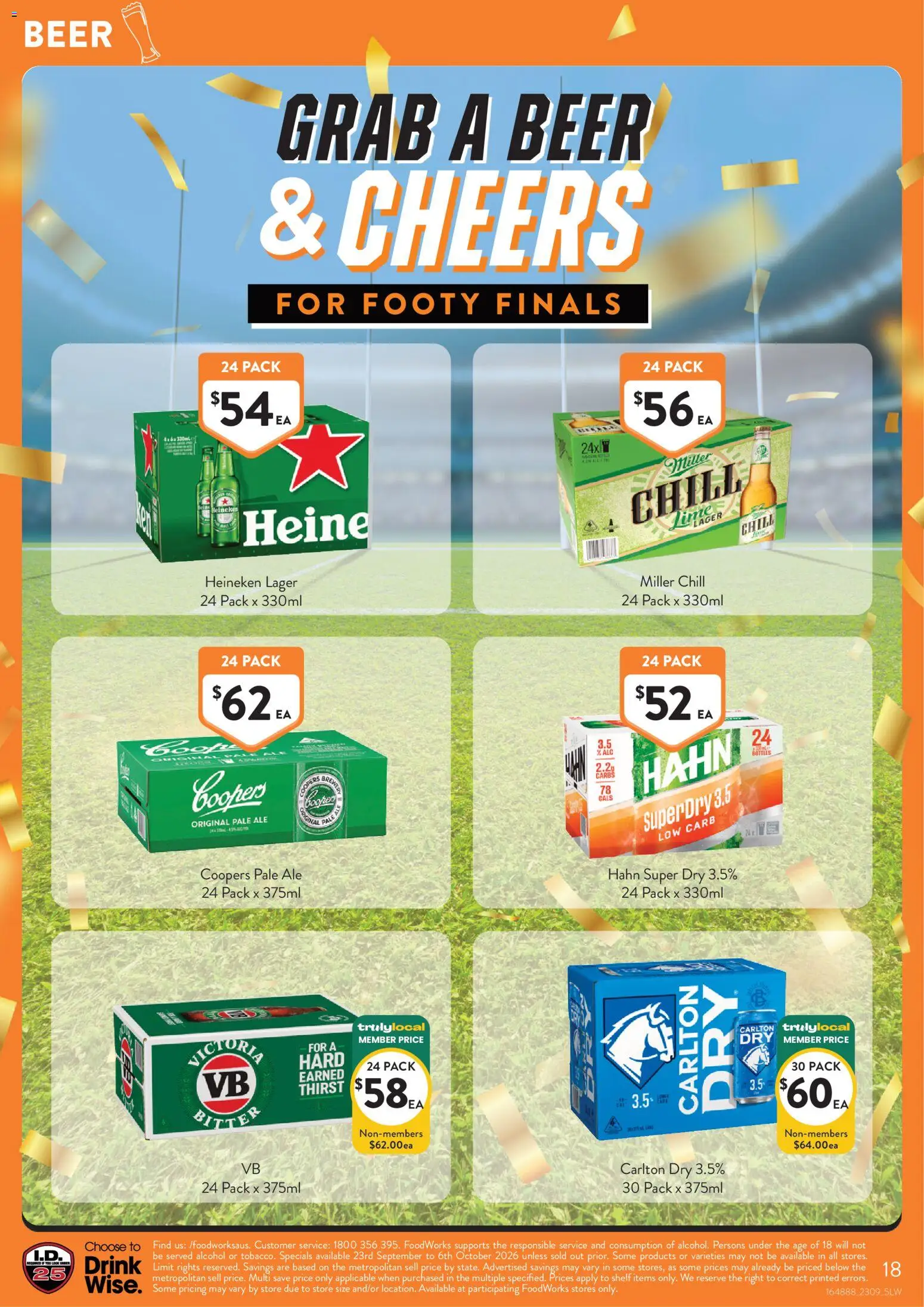 Foodworks catalogue - valid from 16/09/2026 | Page: 18 | Products: Shelf, Alcohol, Heineken, Beer