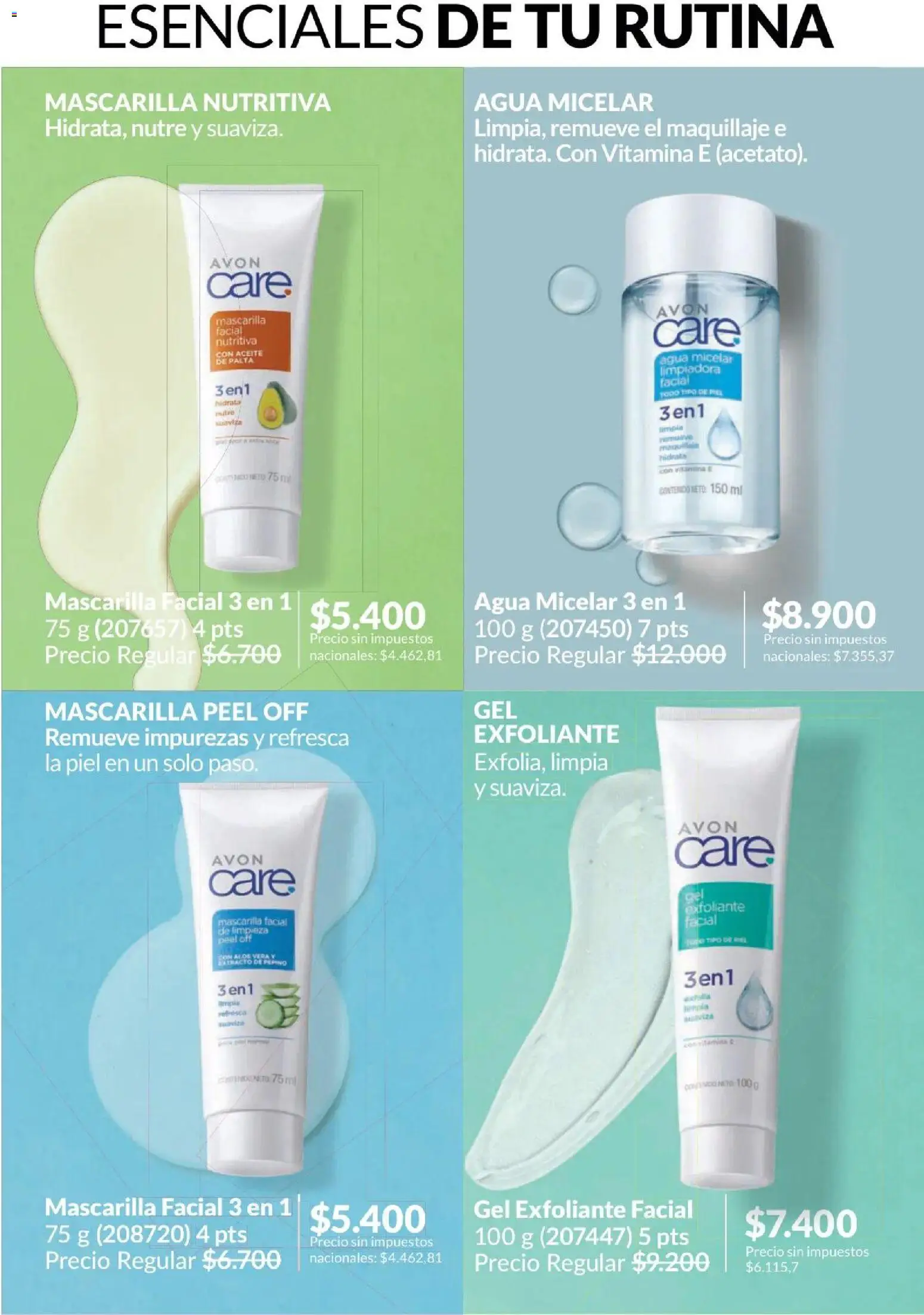Catálogo AVON Campaña 4/2026 │ válido desde el 01/04/2026 | Página: 124 | Productos: Aceite de palta, Mascarilla, Agua, Palta