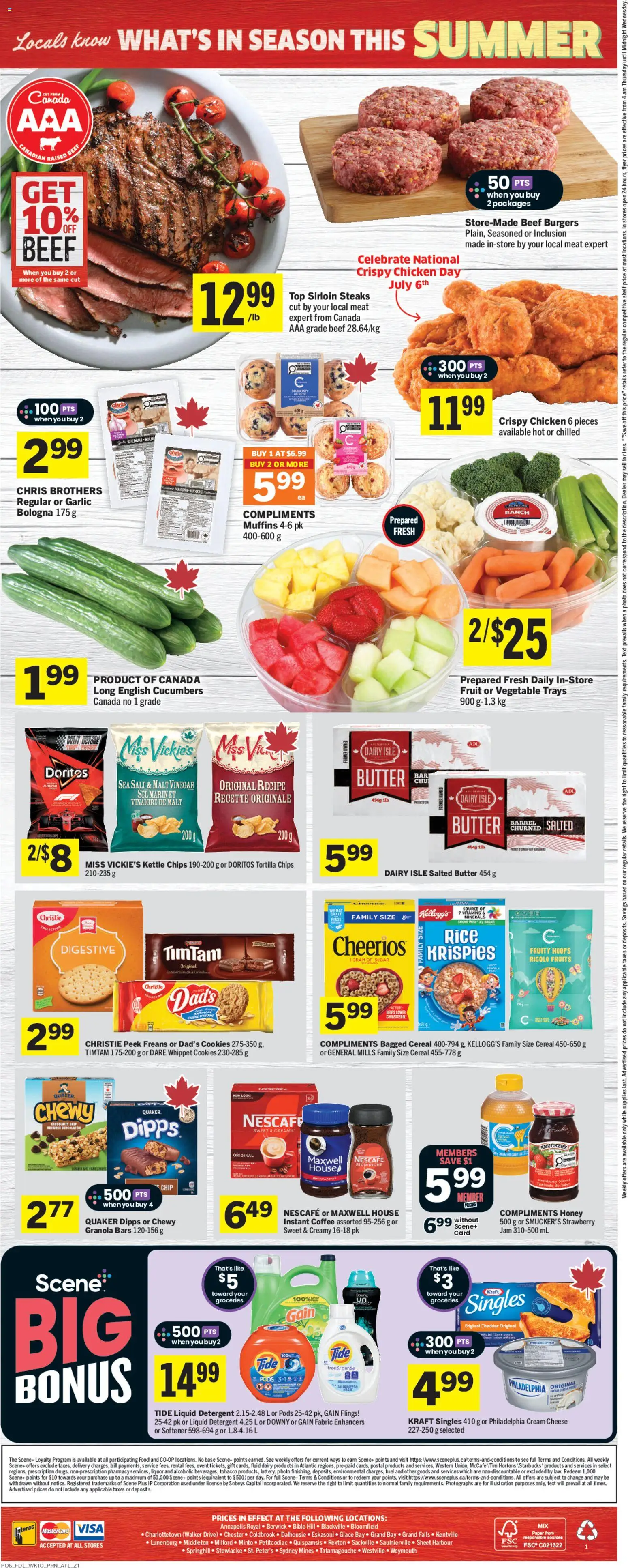 Foodland flyer valid from Jul 2, 2026 | Page: 2 | Products: Cookies, Butter, Coffee, Chicken