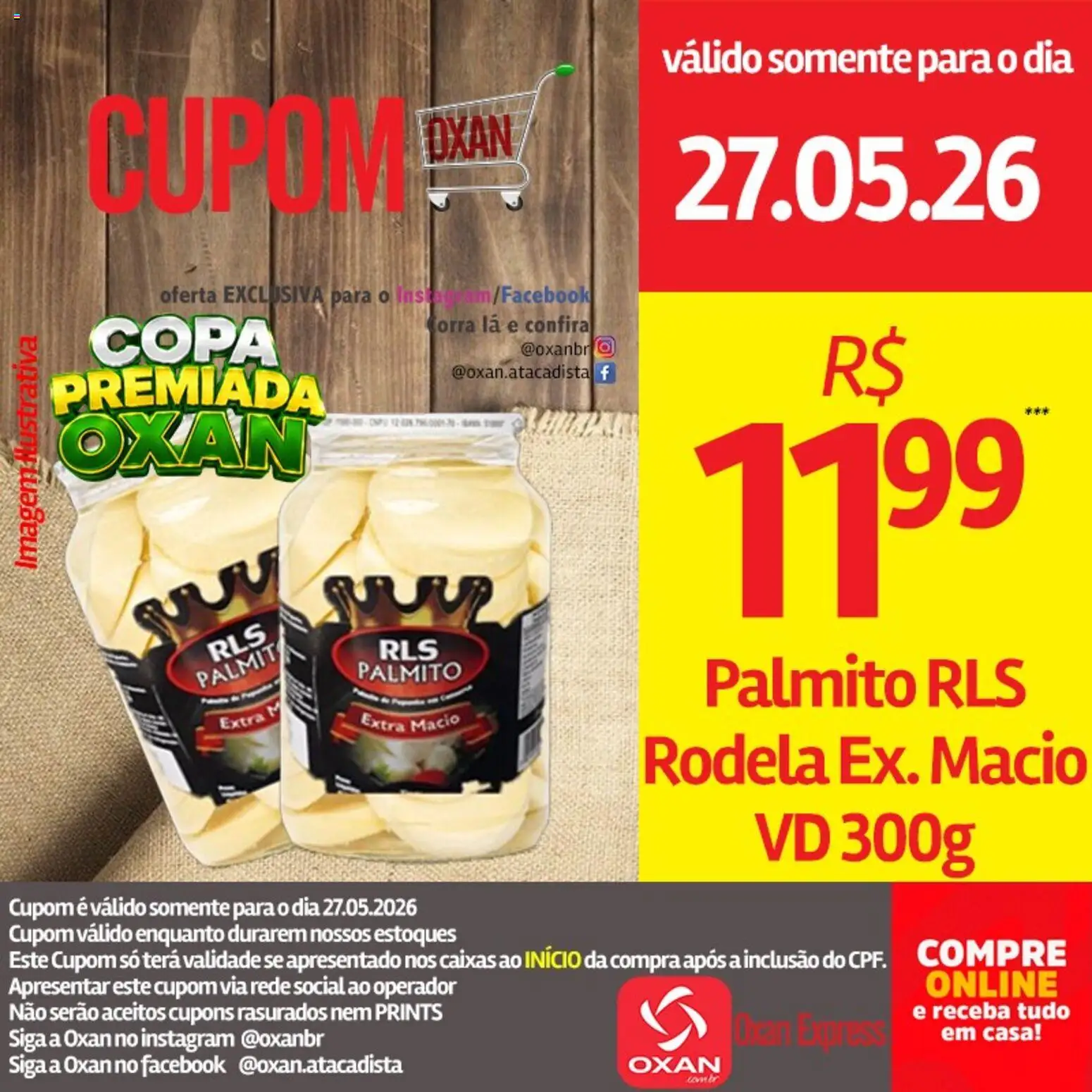 Oxan Atacadista Folheto - válido de 27.05.2026 | Página: 11 | Produtos: Palmito, Copa