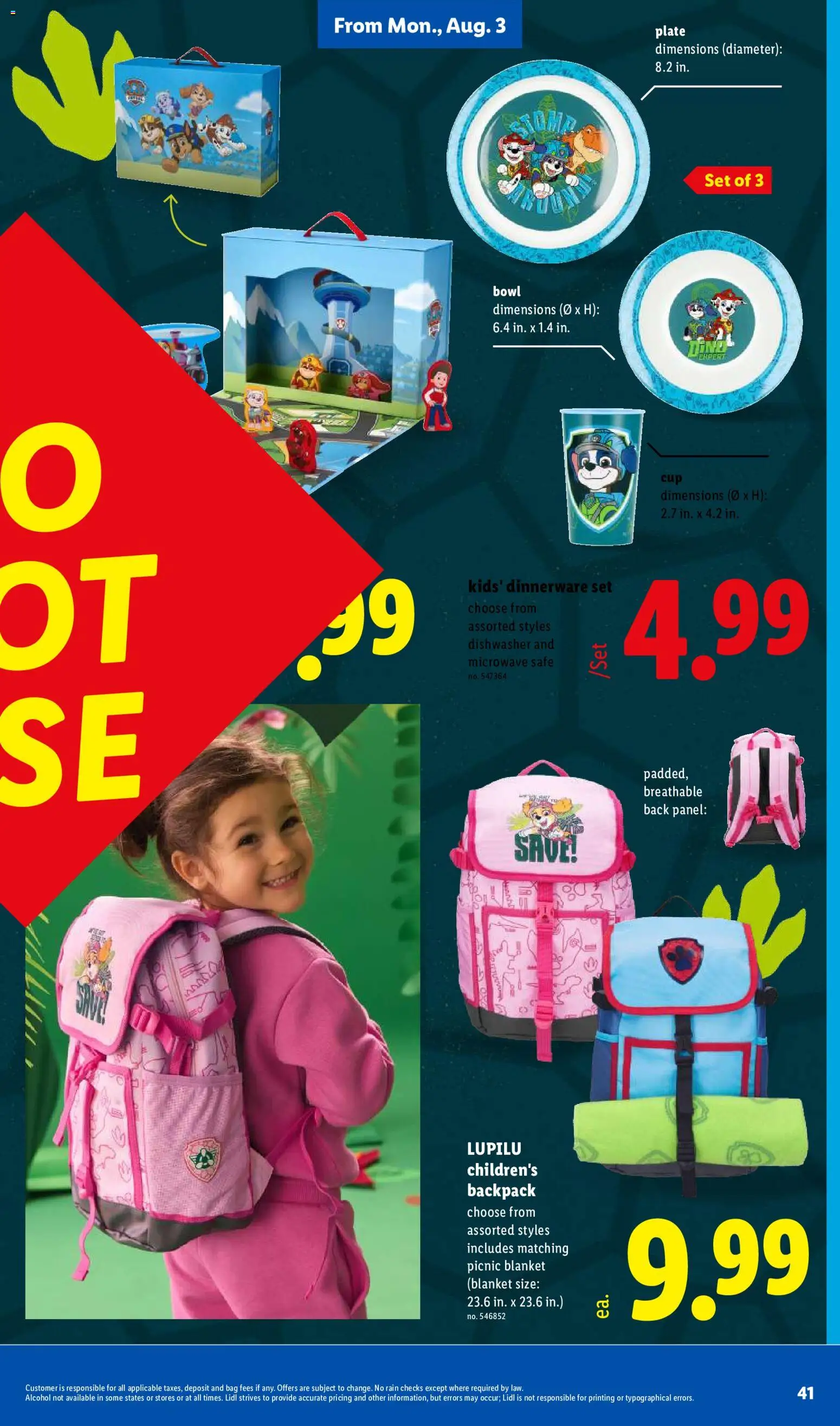 Lidl Weekly Ad - valid from 07/29/2026 | Page: 41 | Products: Blanket, Microwave, Backpack, Dishwasher