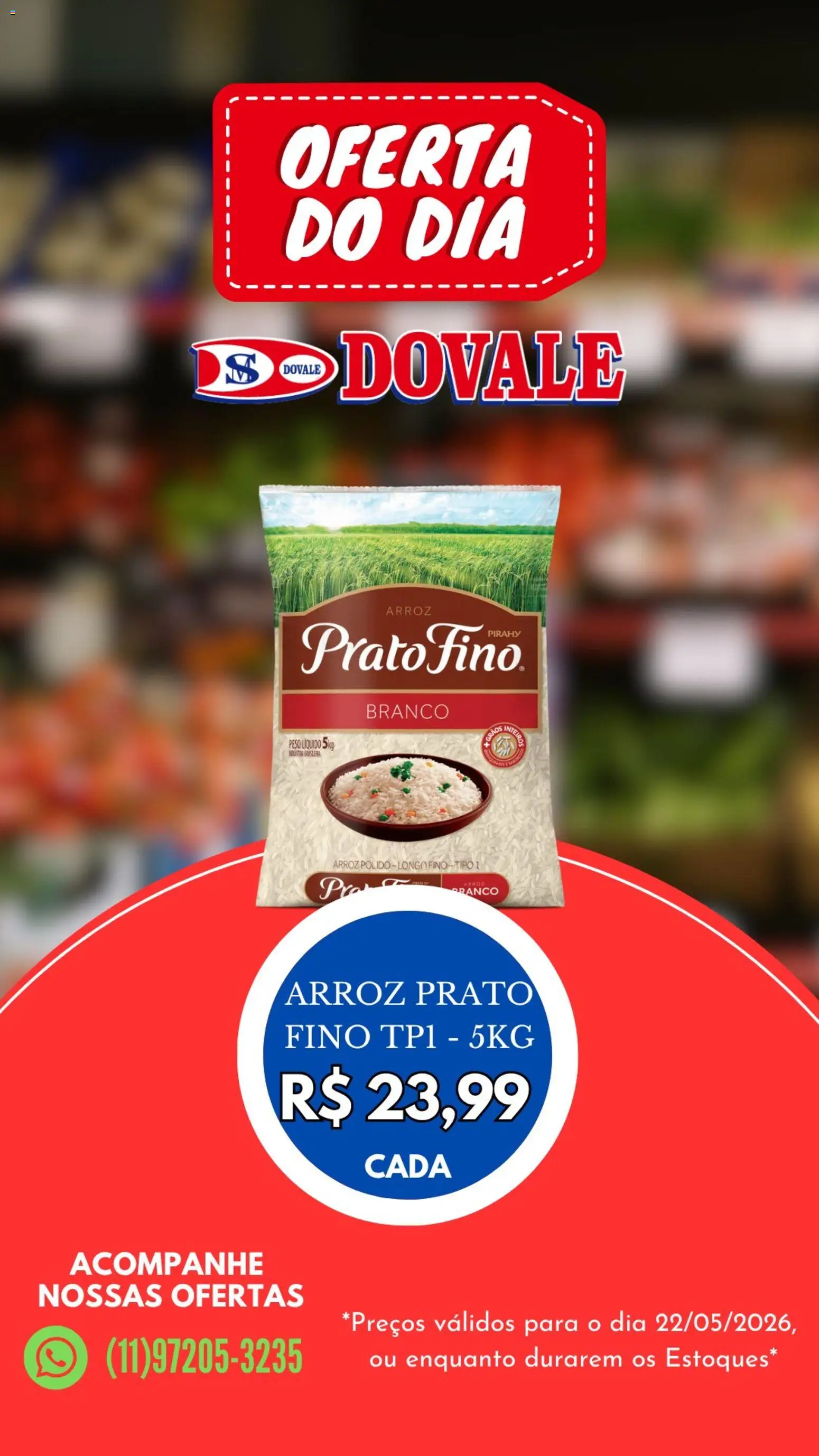 Dovale Folheto - válido de 22.05.2026 | Página: 1 | Produtos: Arroz