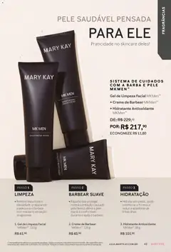Mary Kay - Catálogo Setembro/Outubro 2026 - Pré-Visualização do folheto da loja Mary Kay, válido de 01/09/2026 | Página: 43 | Produtos: Gel de limpeza, Creme, Creme de barbear