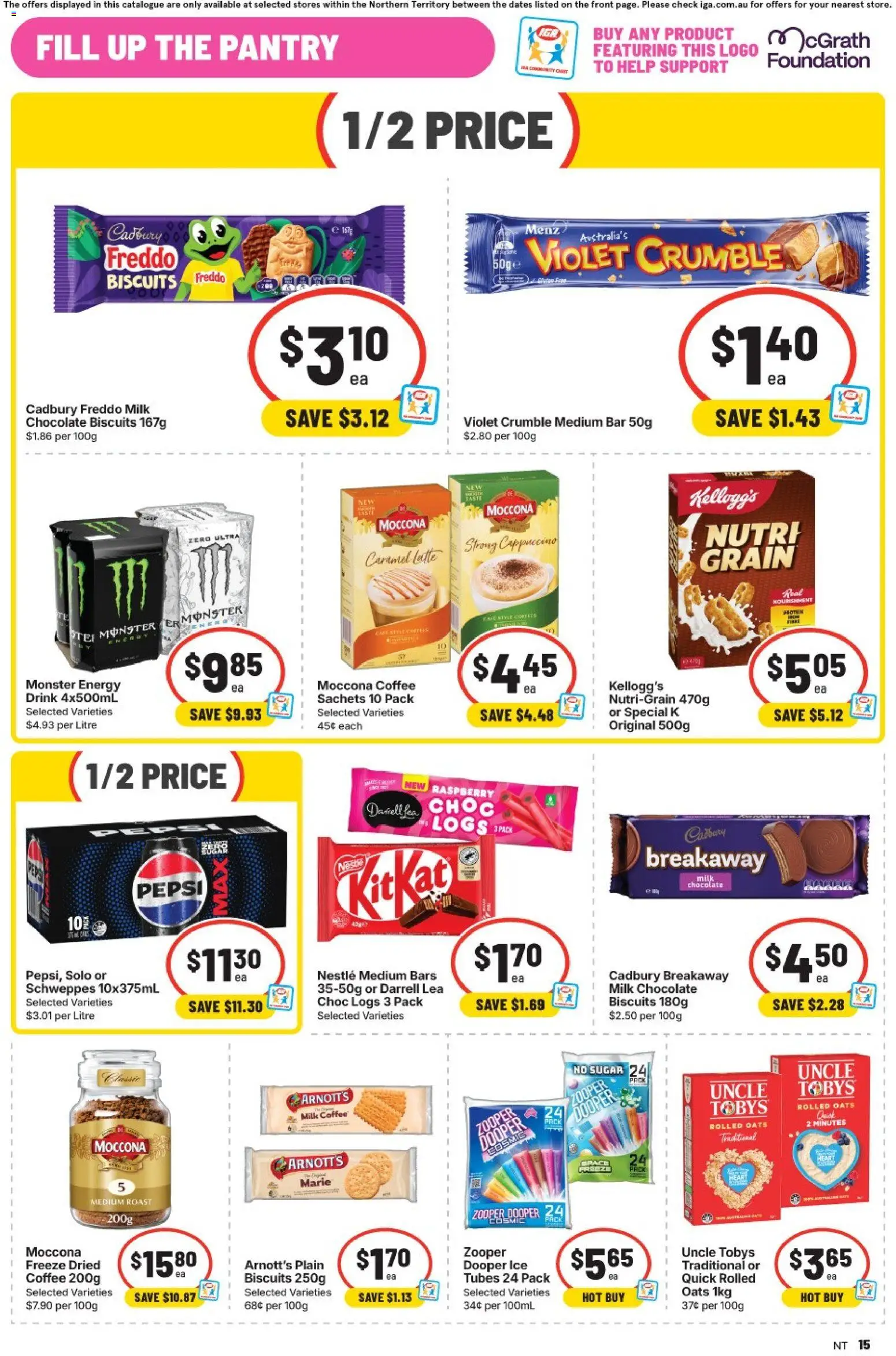 IGA catalogue - valid from 16/09/2026 | Page: 12 | Products: Milk, Cappuccino, Sugar, Tubes