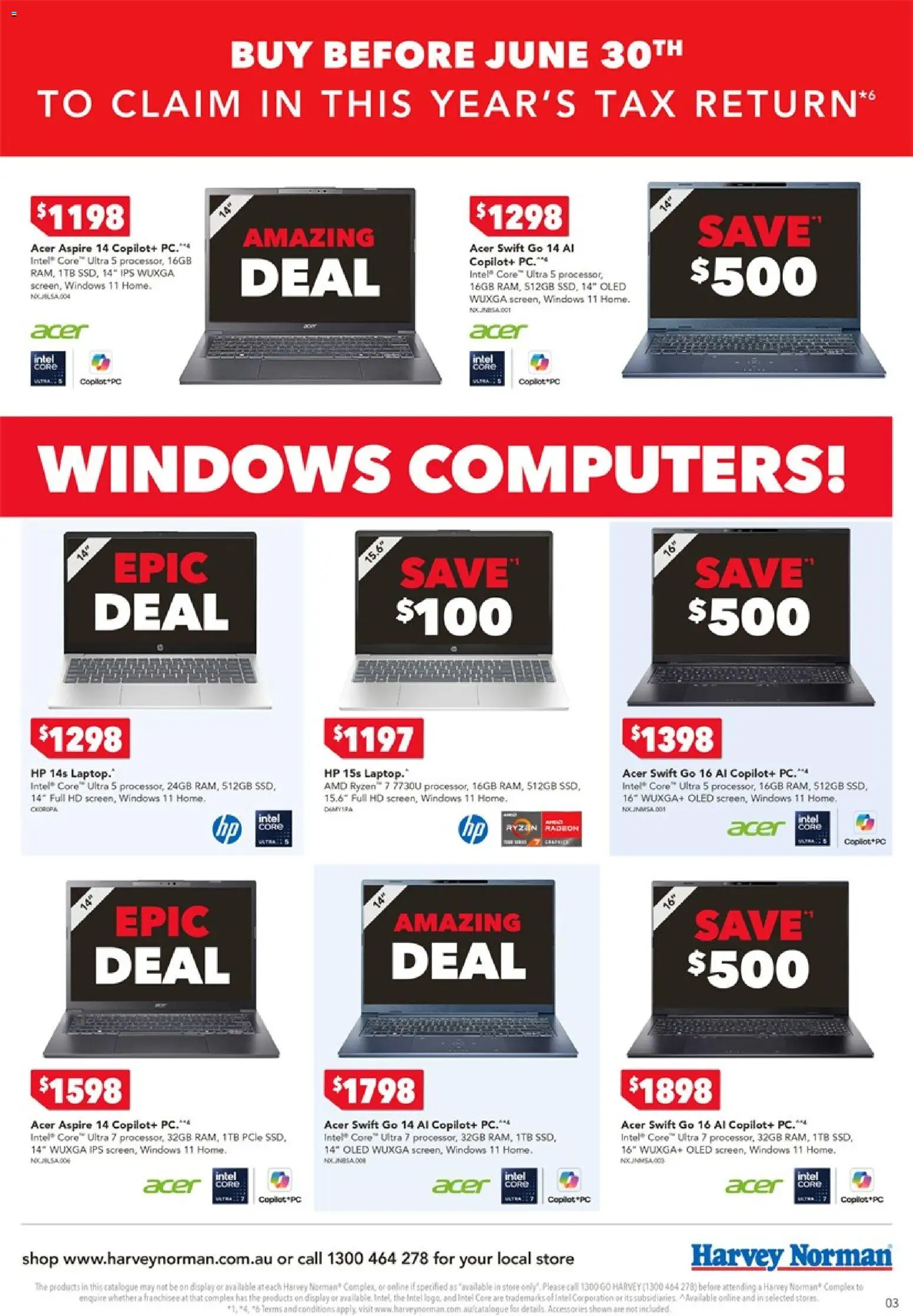 Harvey Norman catalogue - valid from 05.06.2026 | Page: 3 | Products: Accessories, Pc, Laptop