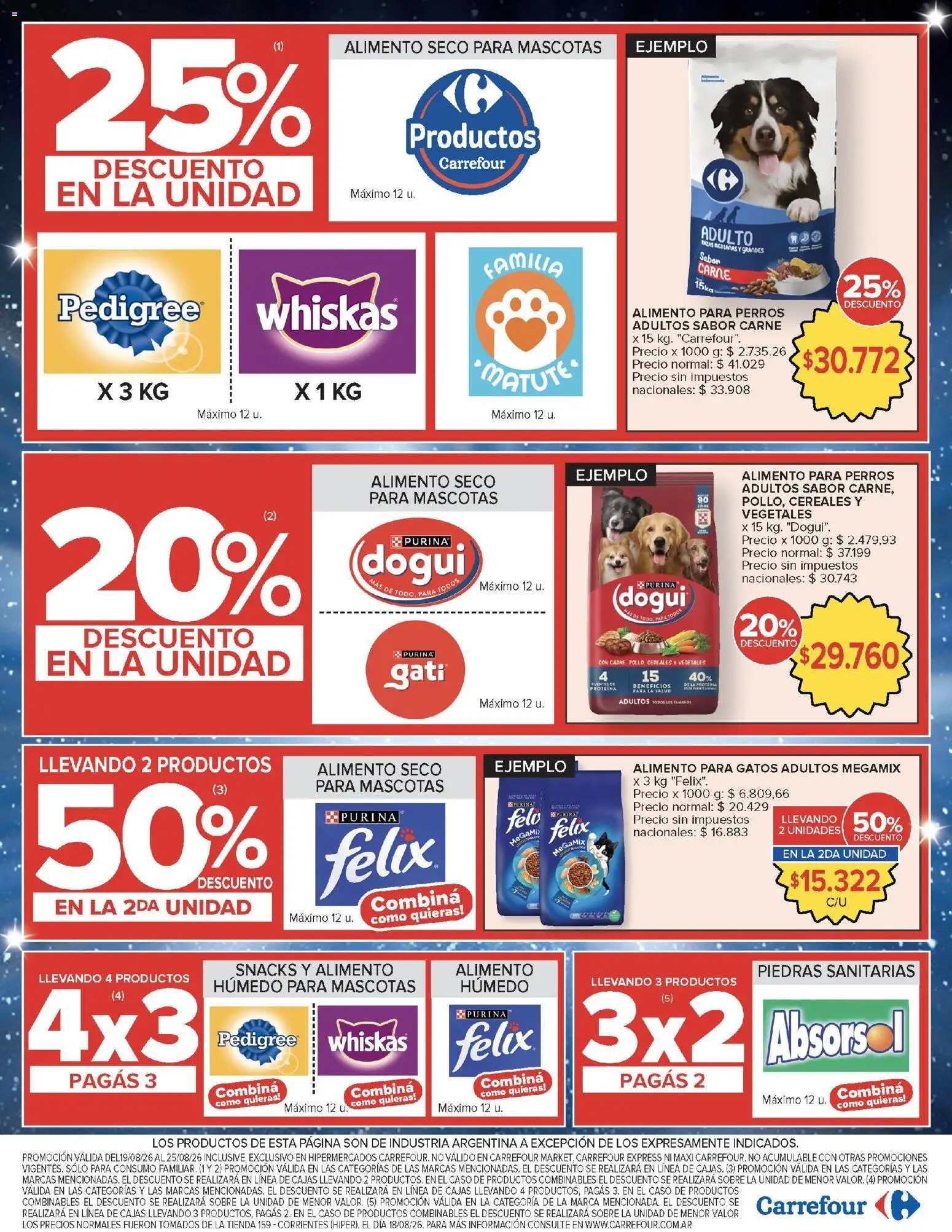 Carrefour ofertas │ válido desde el 19/08/2026 | Página: 20 | Productos: Sobre, Pollo, Carne, Snacks