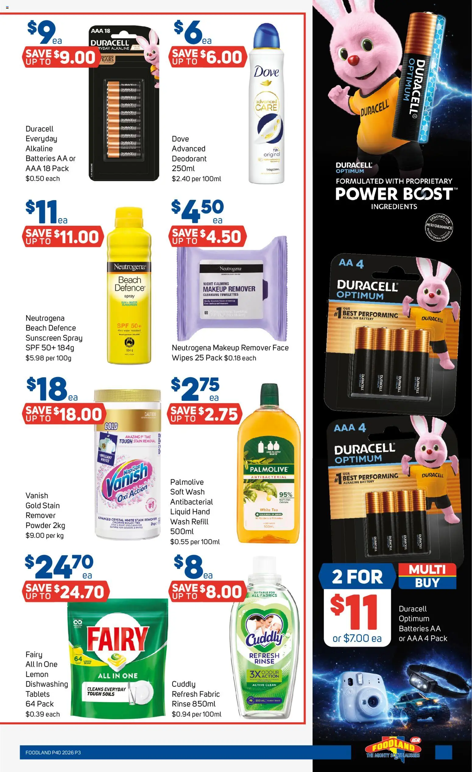 Foodland catalogue - valid from 30/09/2026 | Page: 3 | Products: Water, White tea, Tablets, Hand wash