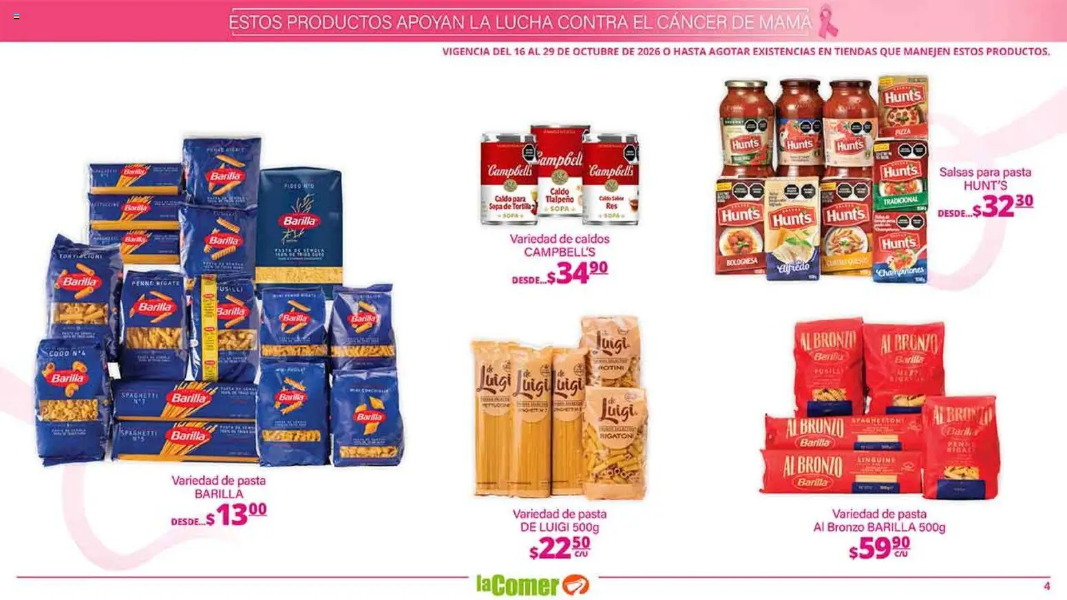 Nuevas ofertas de La Comer válidas en toda la República Mexicana desde el 16/10/2026. ¡Encuentra las mejores ofertas en La Comer folleto es la tienda rosa! | Página: 4