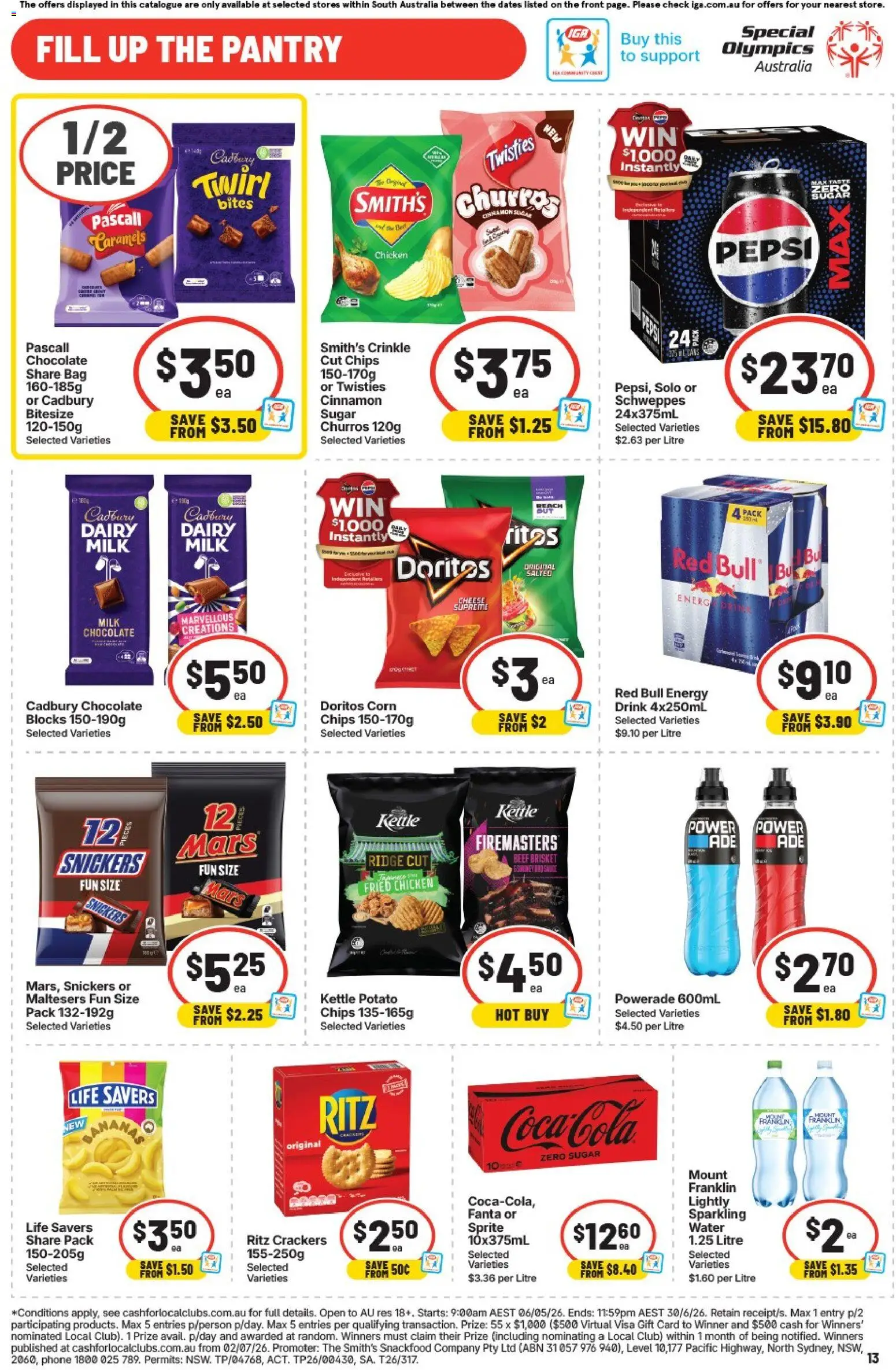 IGA catalogue - valid from 06.05.2026 | Page: 10 | Products: Crackers, Milk, Water, Bag