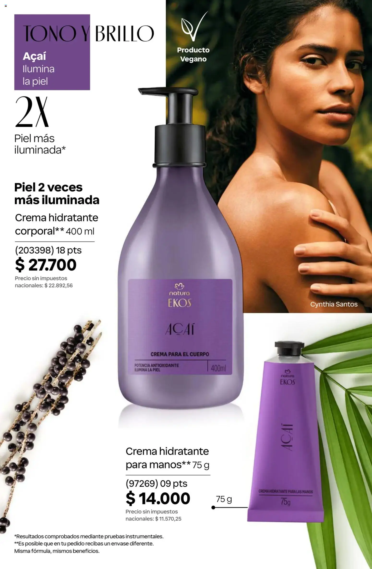 Catálogo Natura Ciclo 10 │ válido desde el 30/06/2026 | Página: 224 | Productos: Crema para el cuerpo, Brillo, Crema