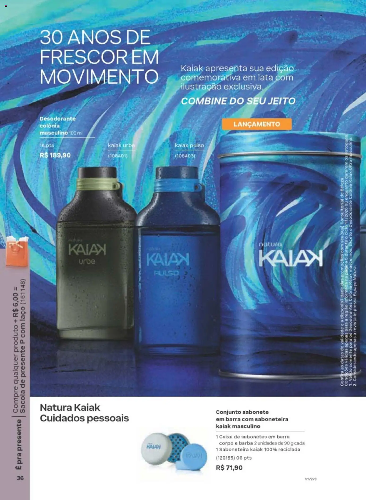 Natura Folheto - válido de 29/06/2026 | Página: 36 | Produtos: Desodorante, Revista, Caixa, Saboneteira
